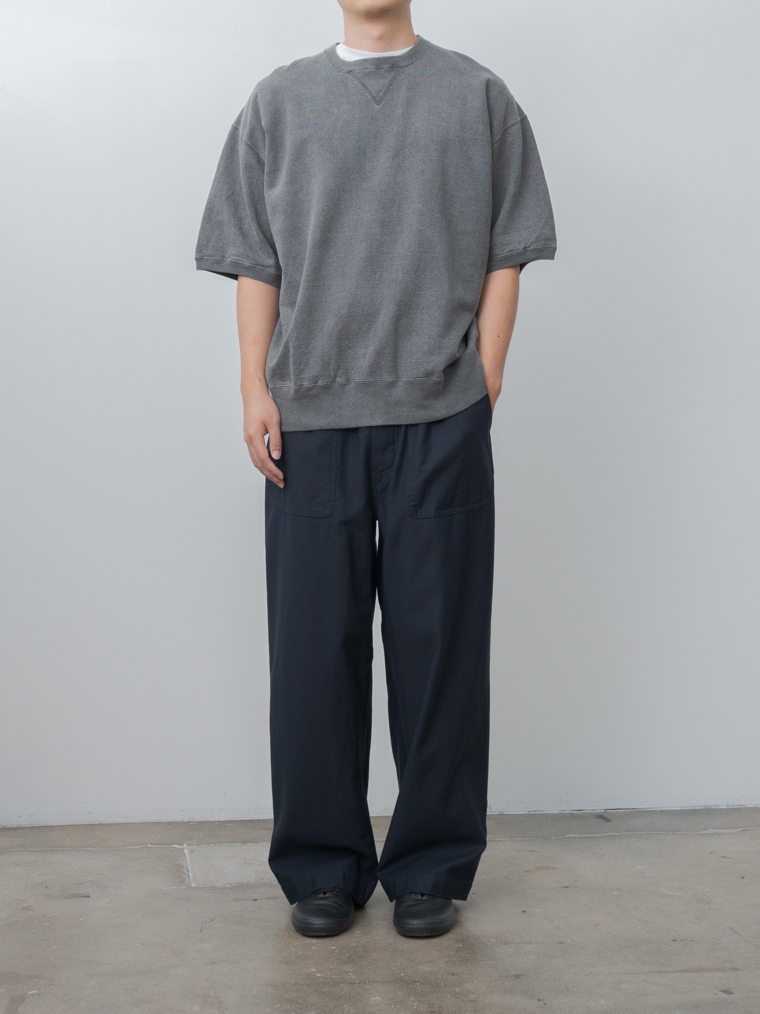 U.S. Back Satin Fatigue Easy Pants - Navy