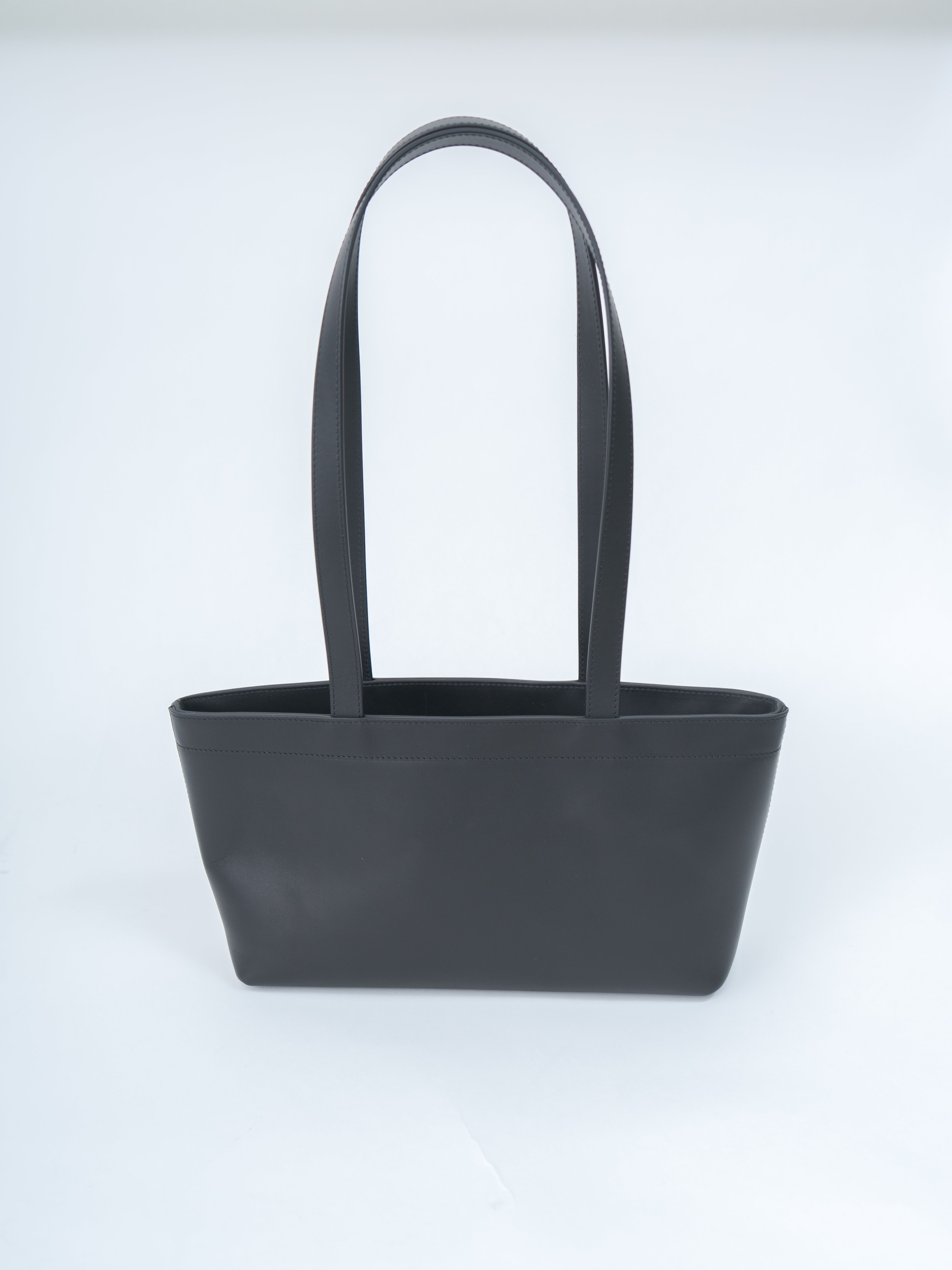 GE09 Long Handle Zipper Tote S - Black