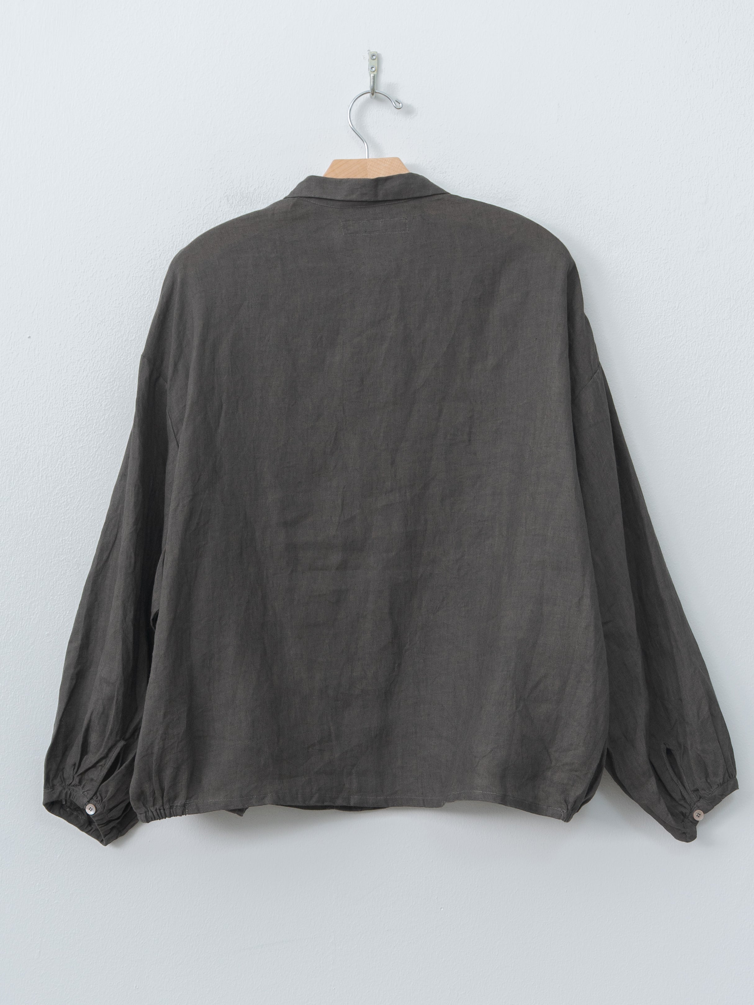 Sumi Dyed Linen Shirt Jacket - Brown