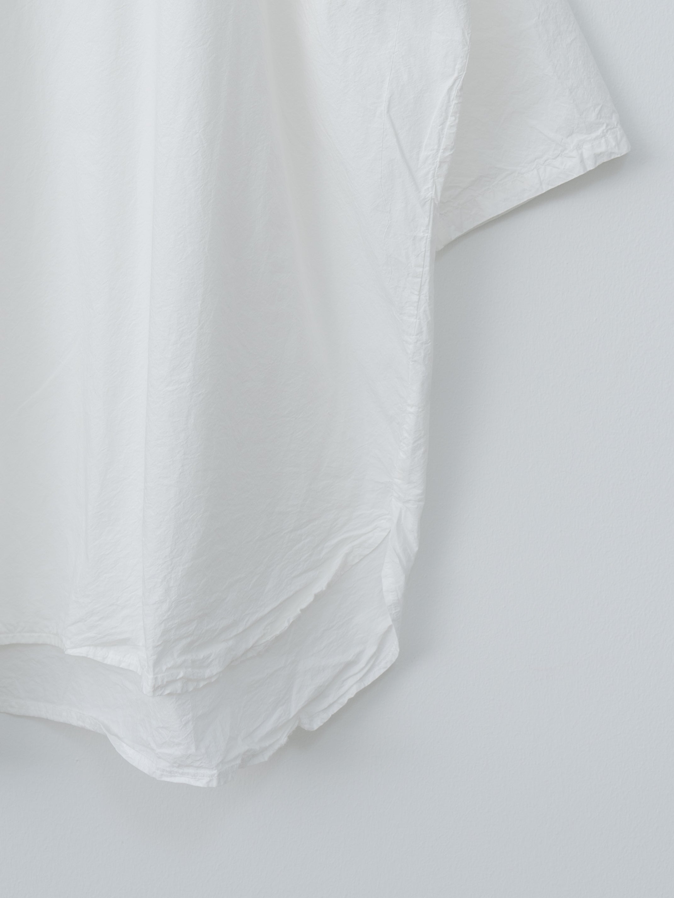 Shrink Open Collar Shirt - White