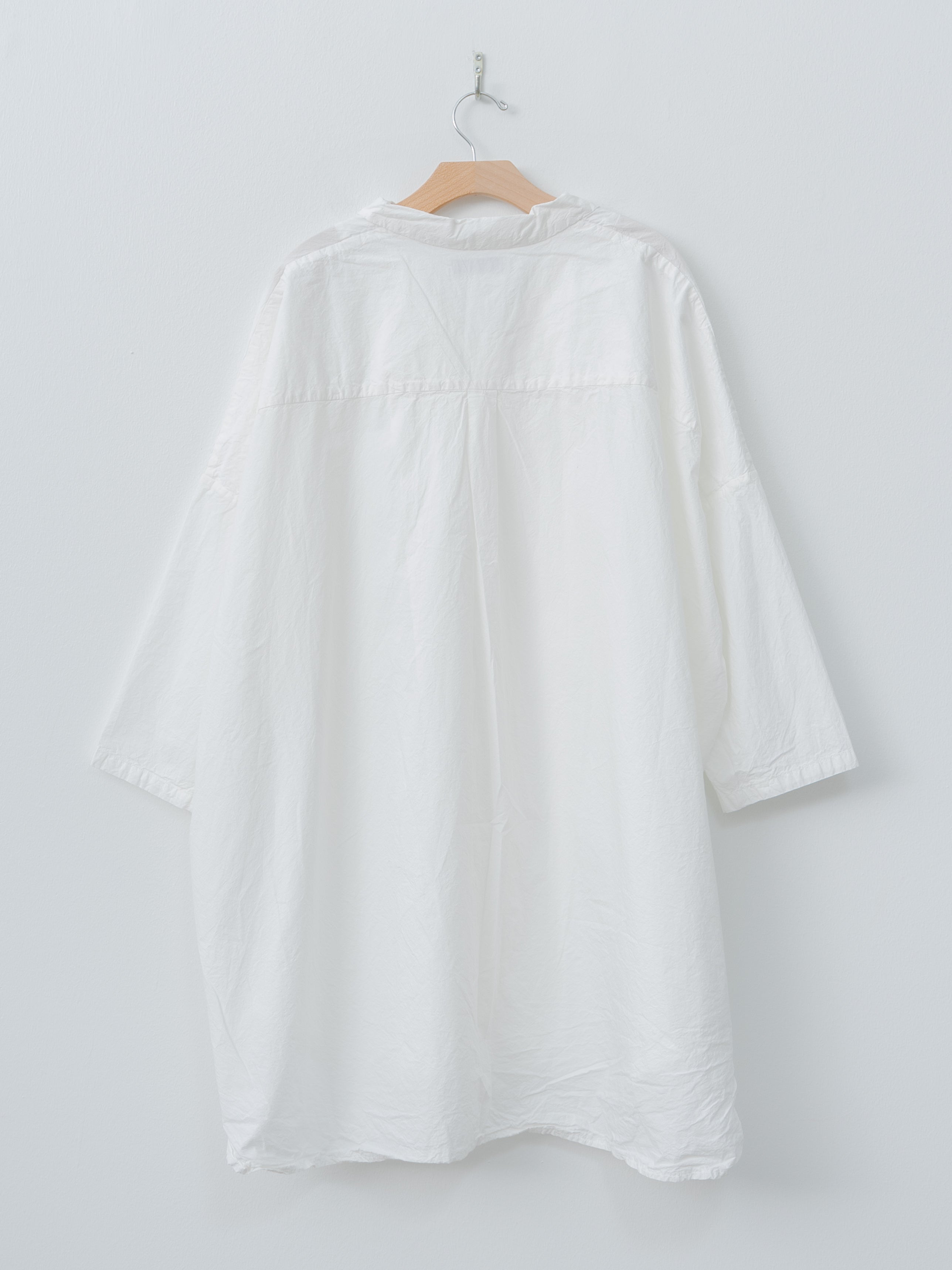 Shrink Open Collar Shirt - White