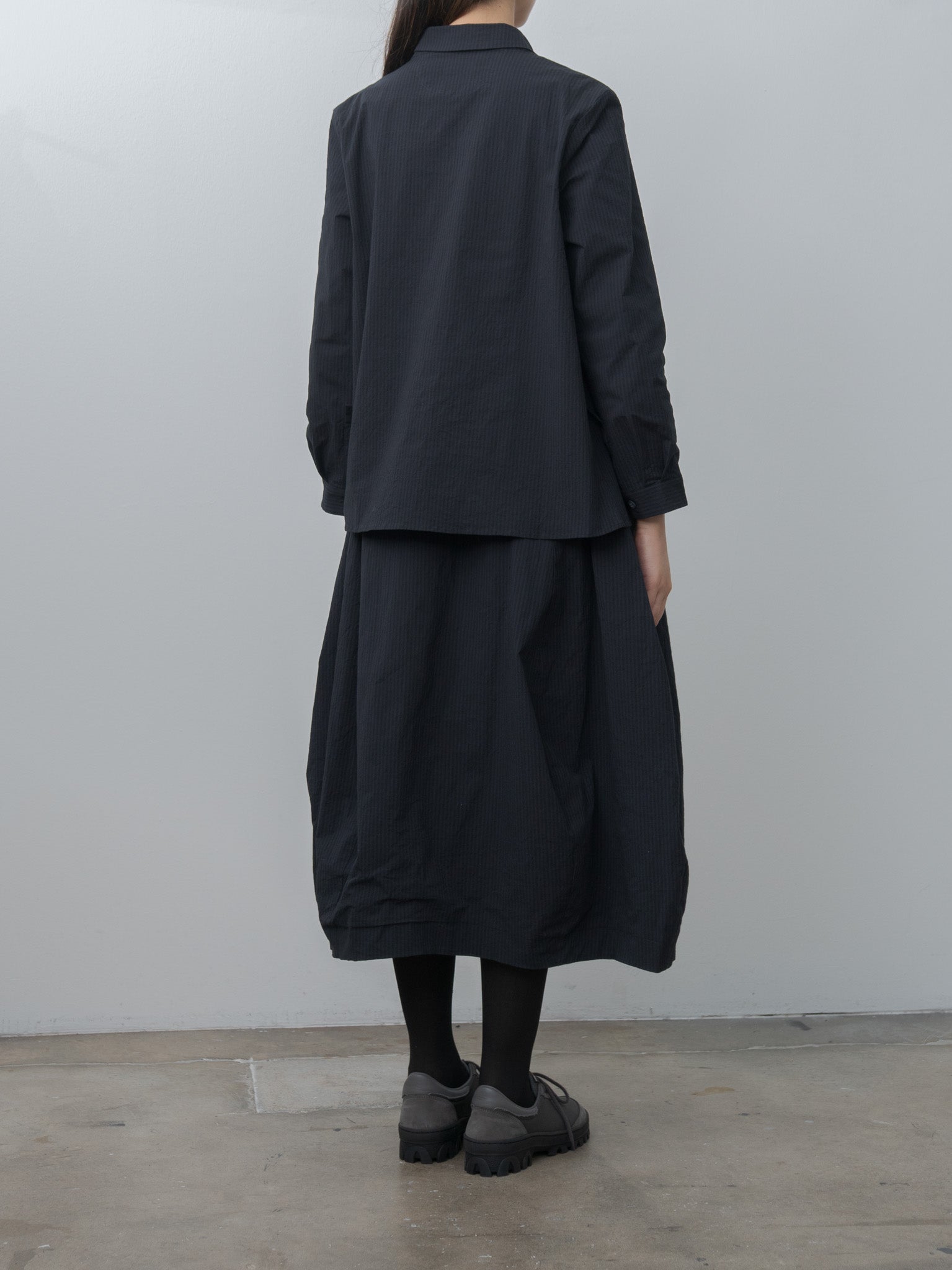 Jenny Shirt - Black Navy Stripe