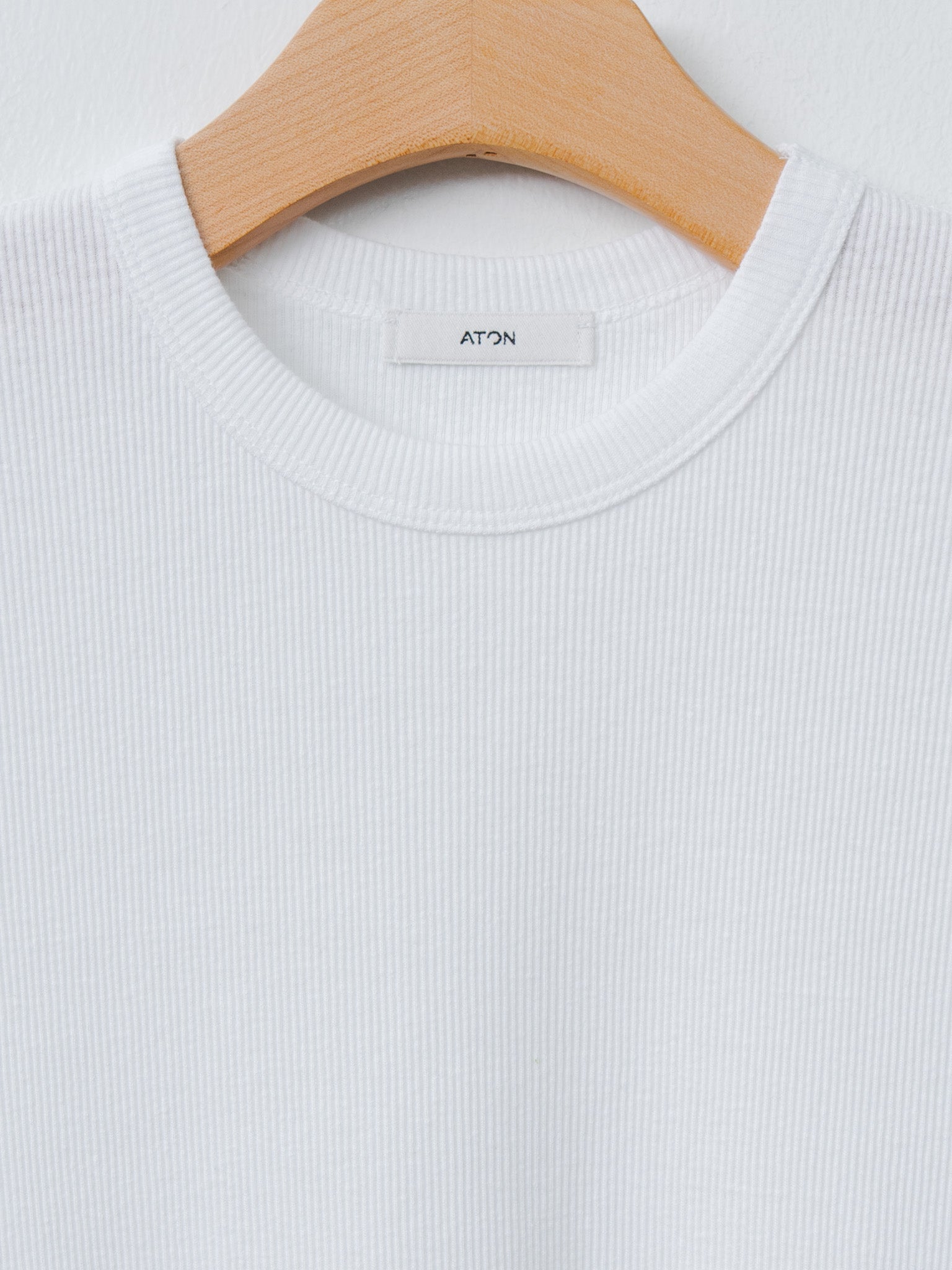 Namu Shop - Aton Recycle Suvin Rib Fit T-Shirt - White
