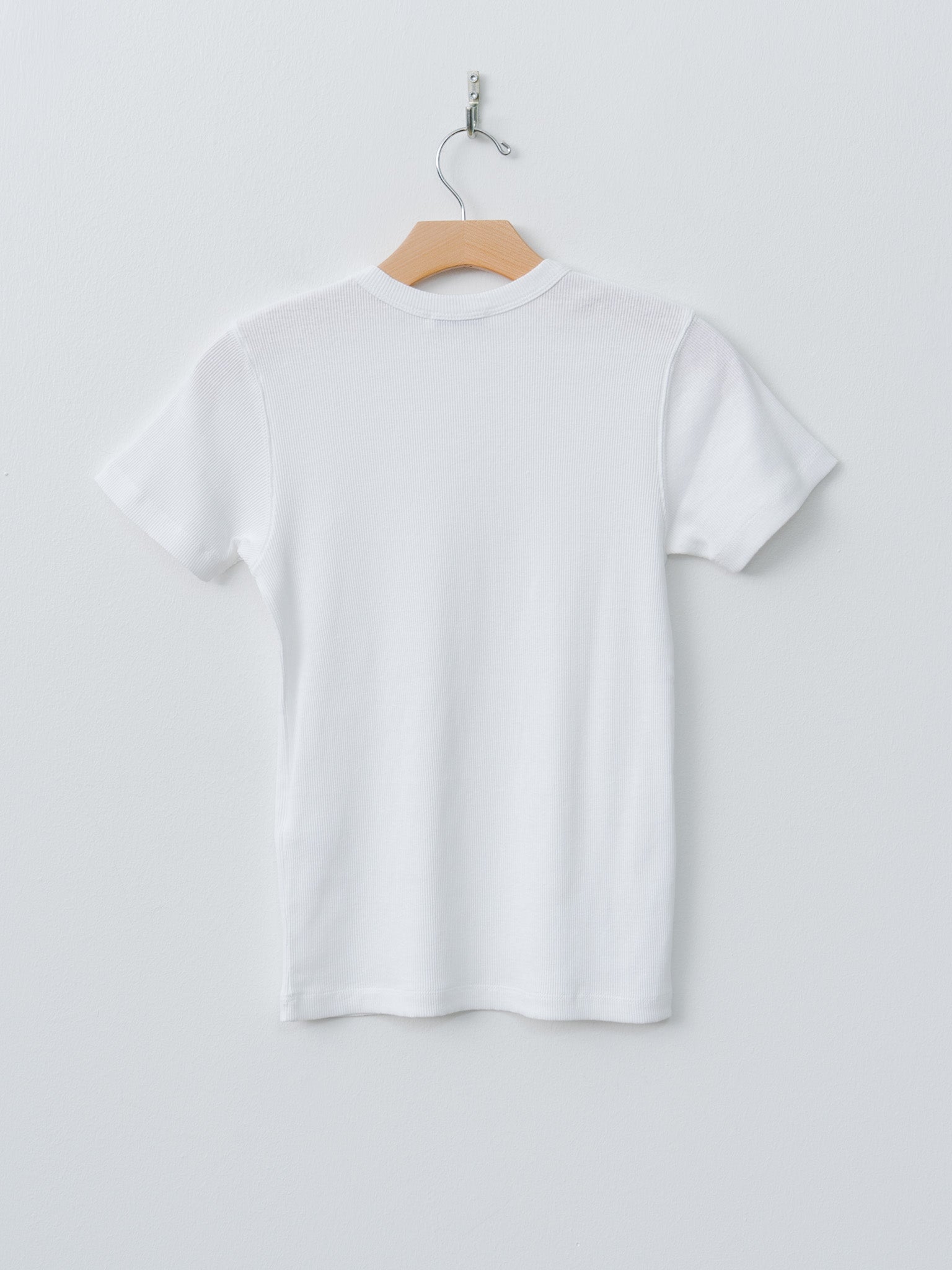 Namu Shop - Aton Recycle Suvin Rib Fit T-Shirt - White