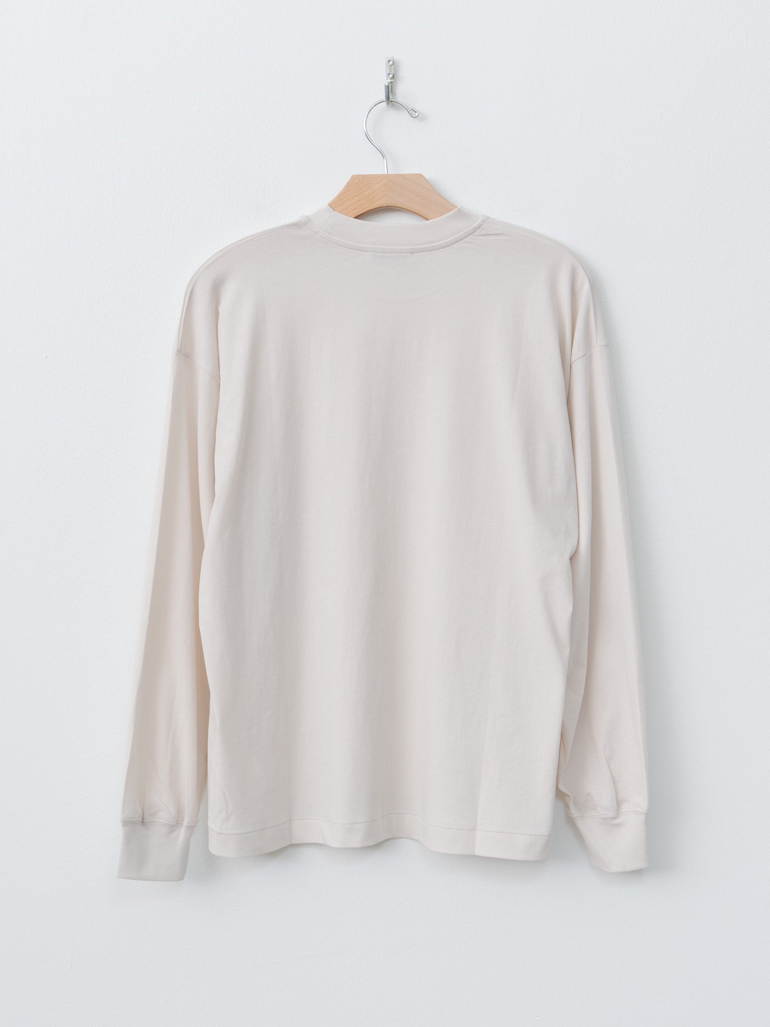 Namu Shop - Aton Fresca Nubuck Longsleeve T–Shirt - Warm White