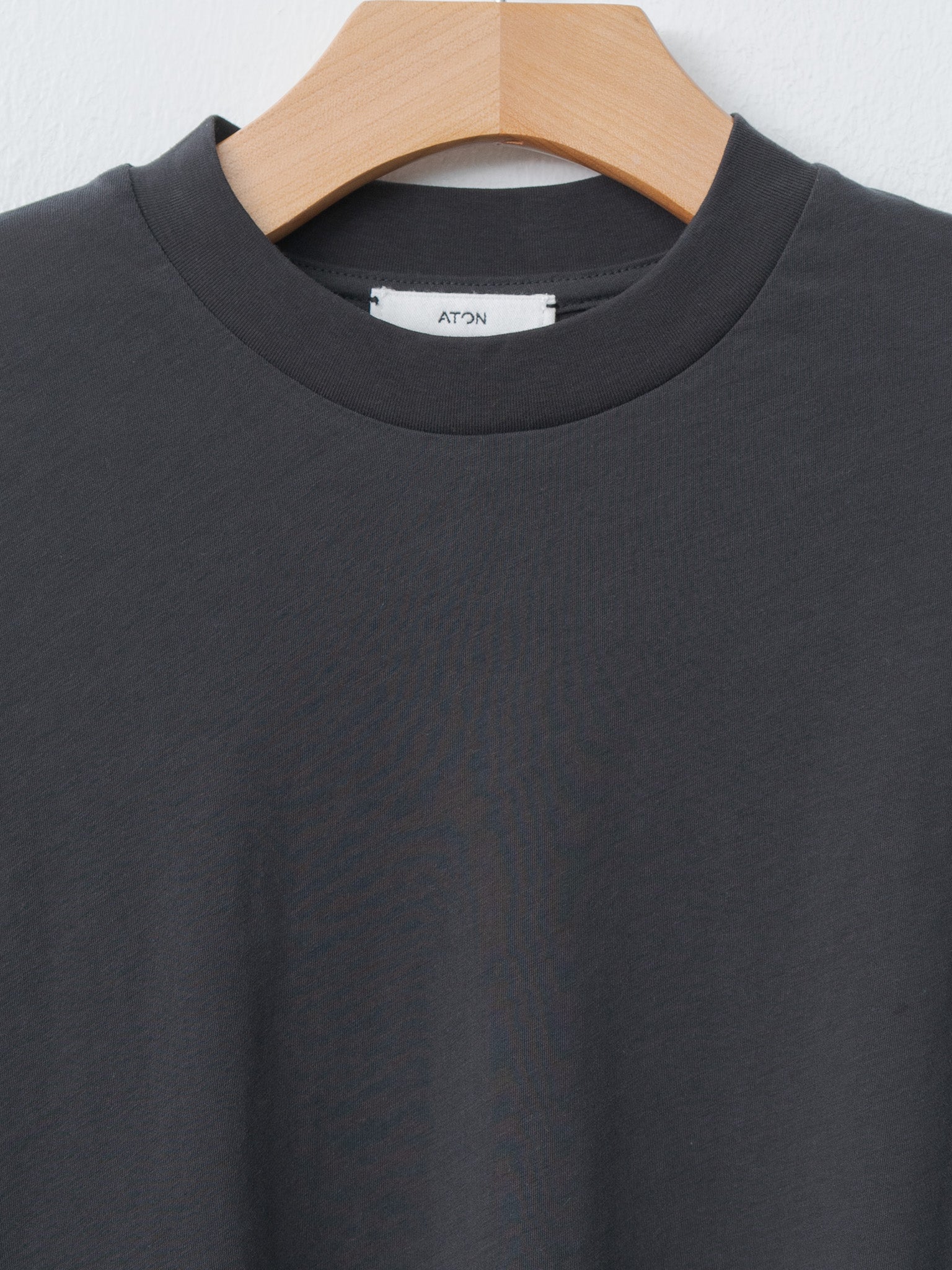 Namu Shop - Aton Fresca Nubuck Longsleeve T–Shirt - Charcoal Gray