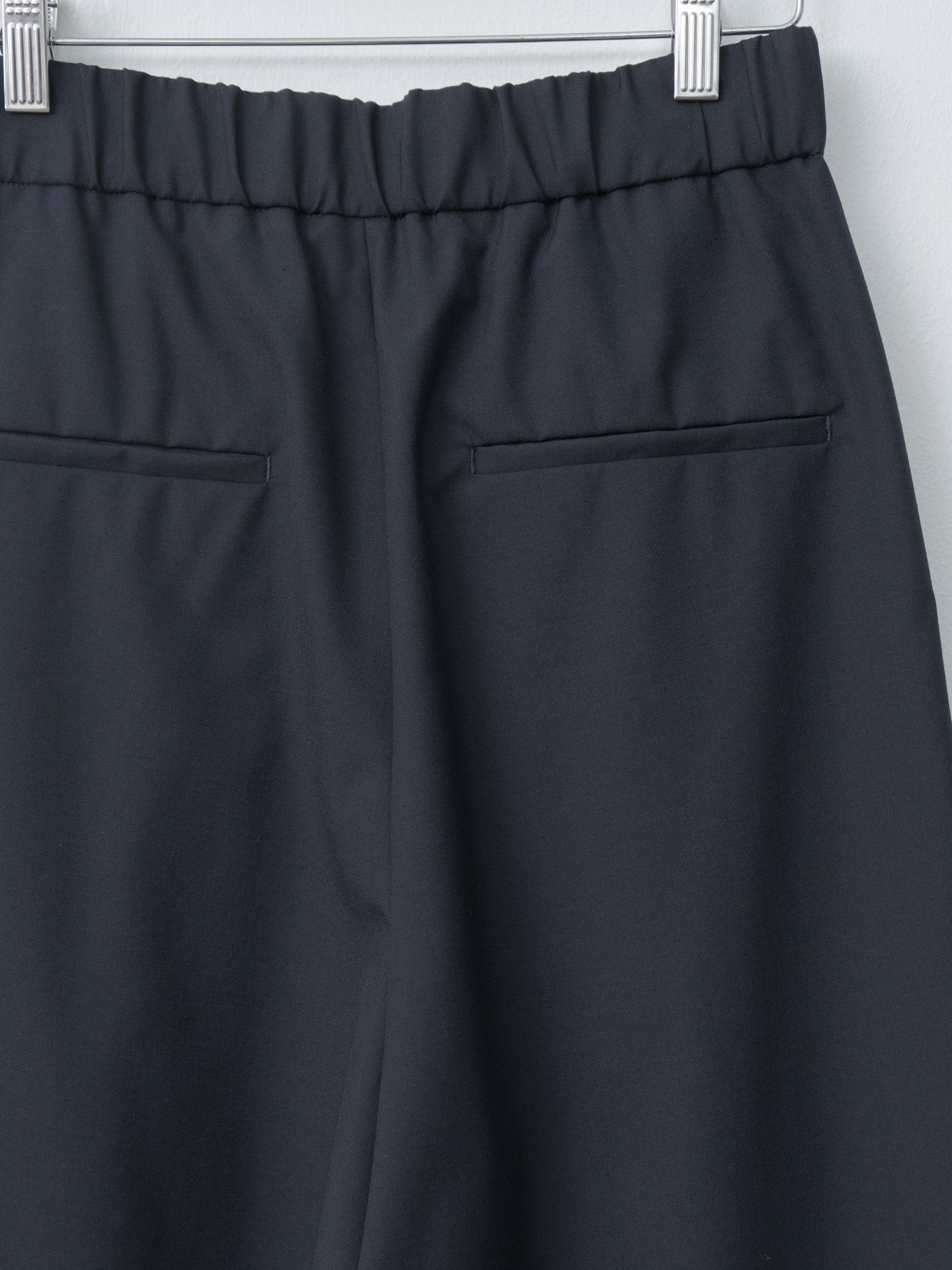 Namu Shop - Aton Wool Tropical Wide Easy Pants - Navy