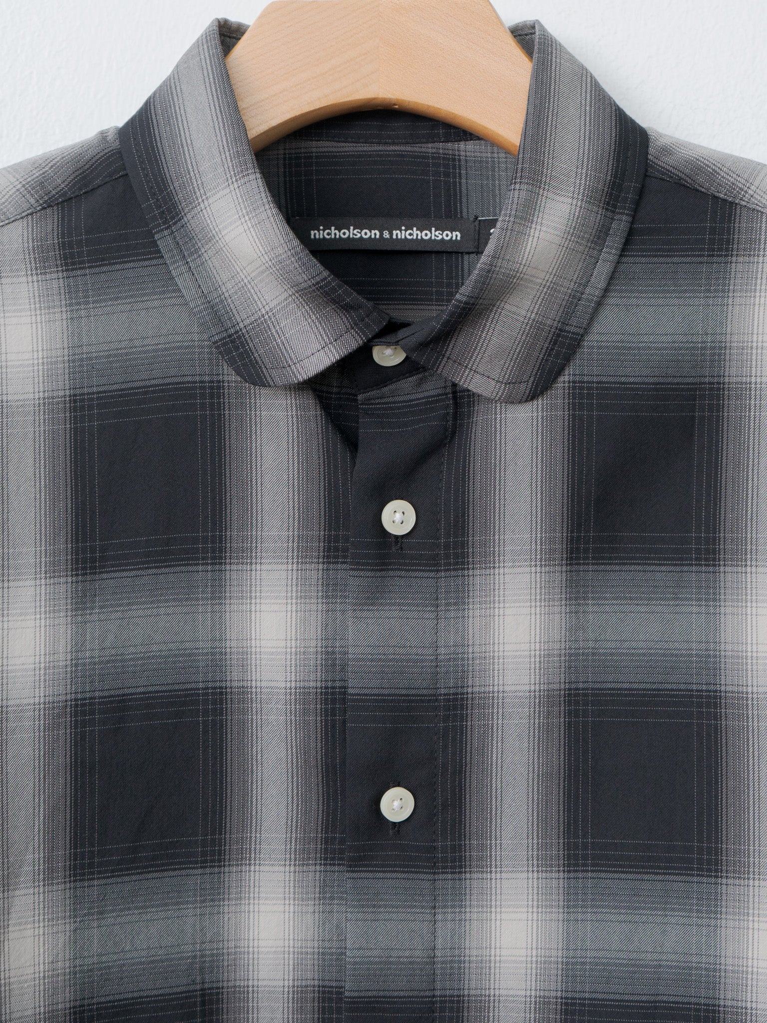 Namu Shop - Nicholson & Nicholson Kay-W Shirt - Gray Check