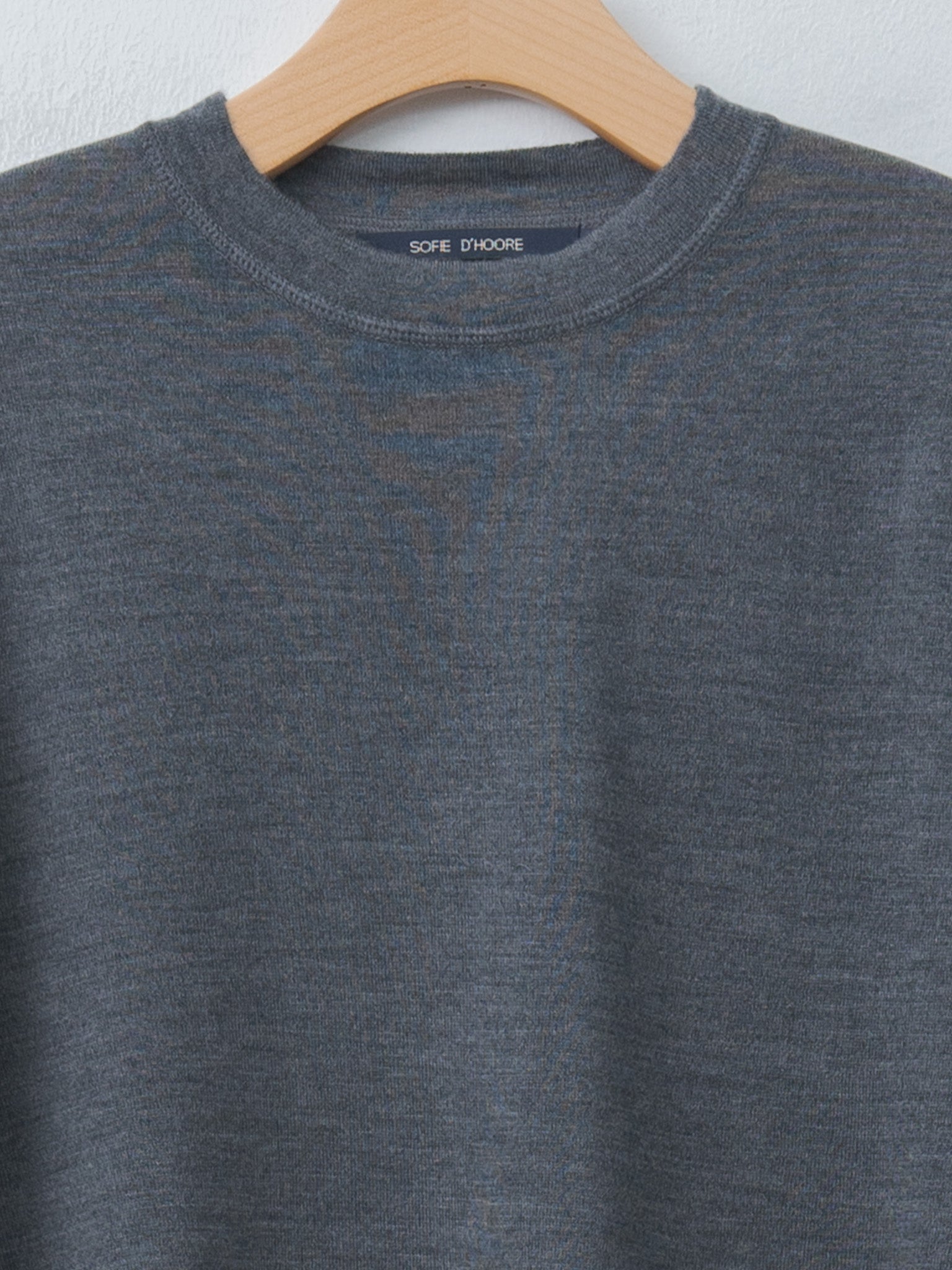 Namu Shop - Sofie D'Hoore MARTA Merino Wool Tee - Steel Melange