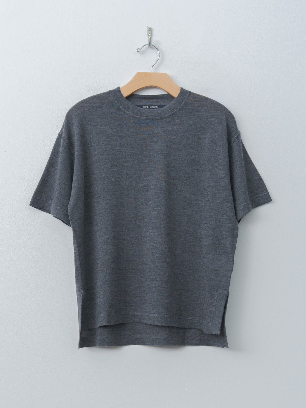 Namu Shop - Sofie D'Hoore MARTA Merino Wool Tee YFI - Steel Melange