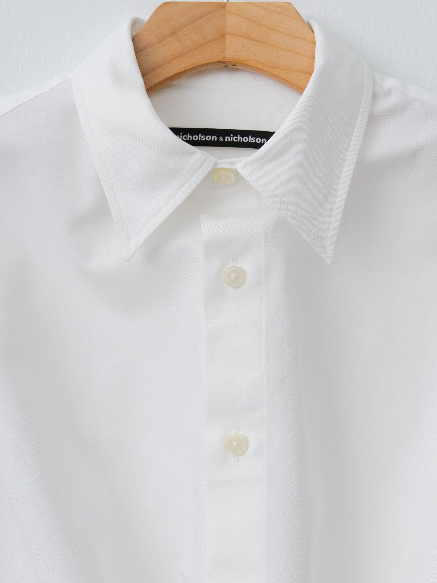 Namu Shop - Nicholson & Nicholson Allie-Twill Shirt - White
