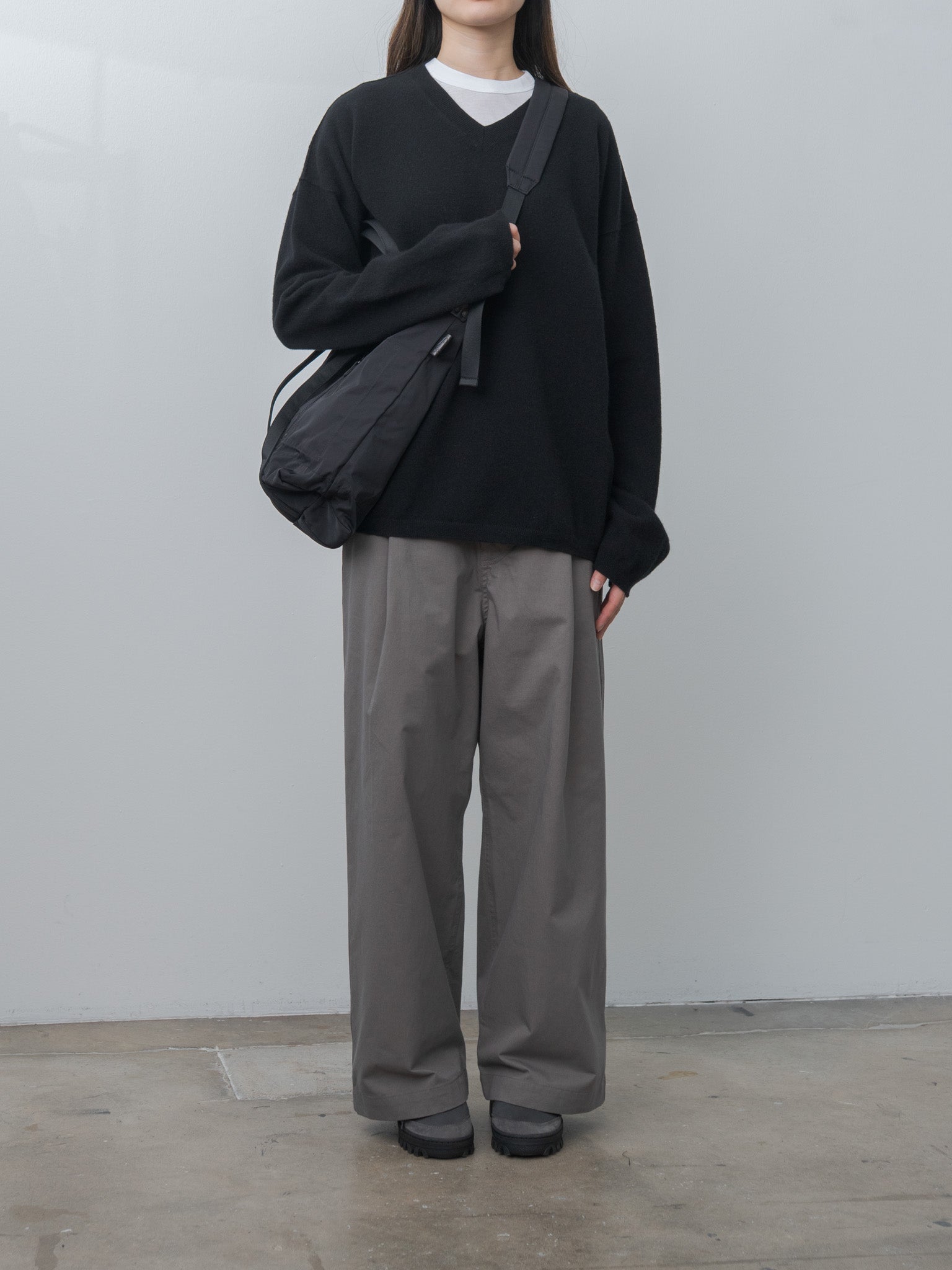 Gabardine 2-Way Shoulder T - Black