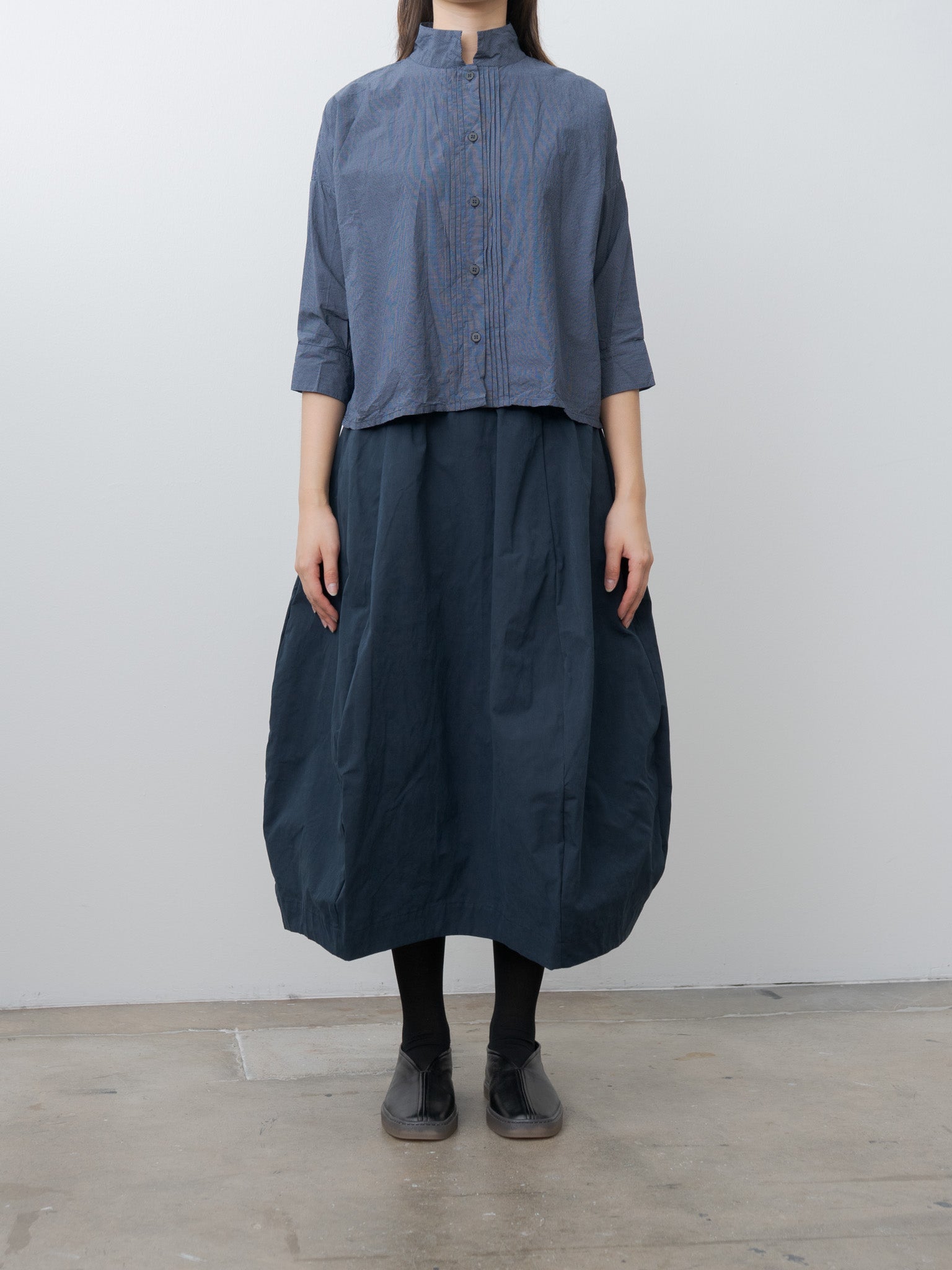 Namu Shop - Bergfabel Claudia Shirt - Navy Micro Check