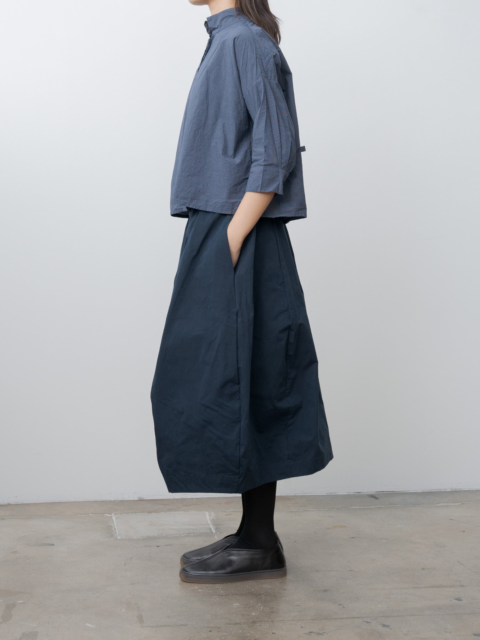 Namu Shop - Bergfabel Claudia Shirt - Navy Micro Check