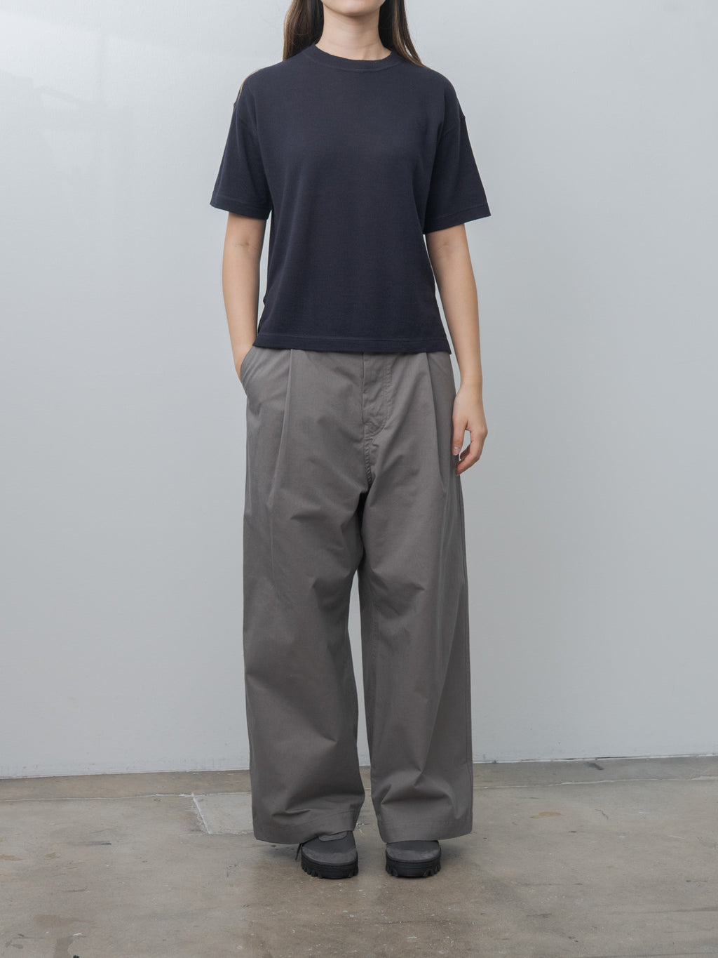 Namu Shop - Sofie D'Hoore MARTA Merino Wool Tee YFI - Midnight