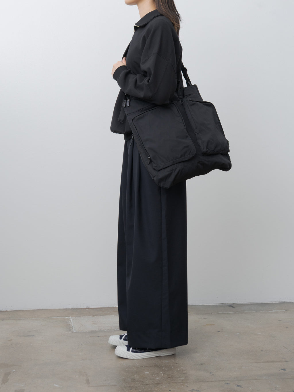 Gabardine Helmet Bag - Black