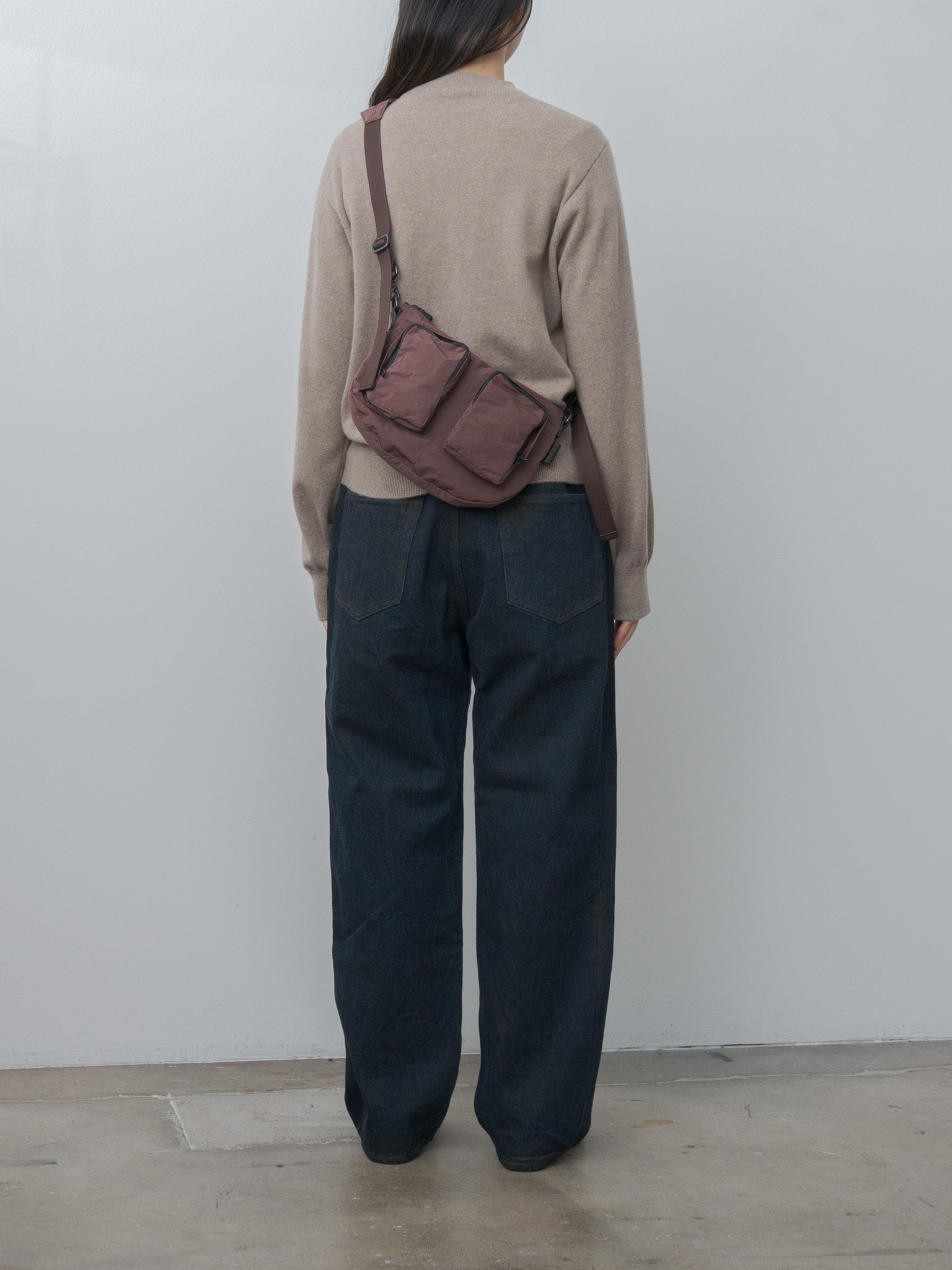 Split Yarn Bodybag S - Bordeaux Brown