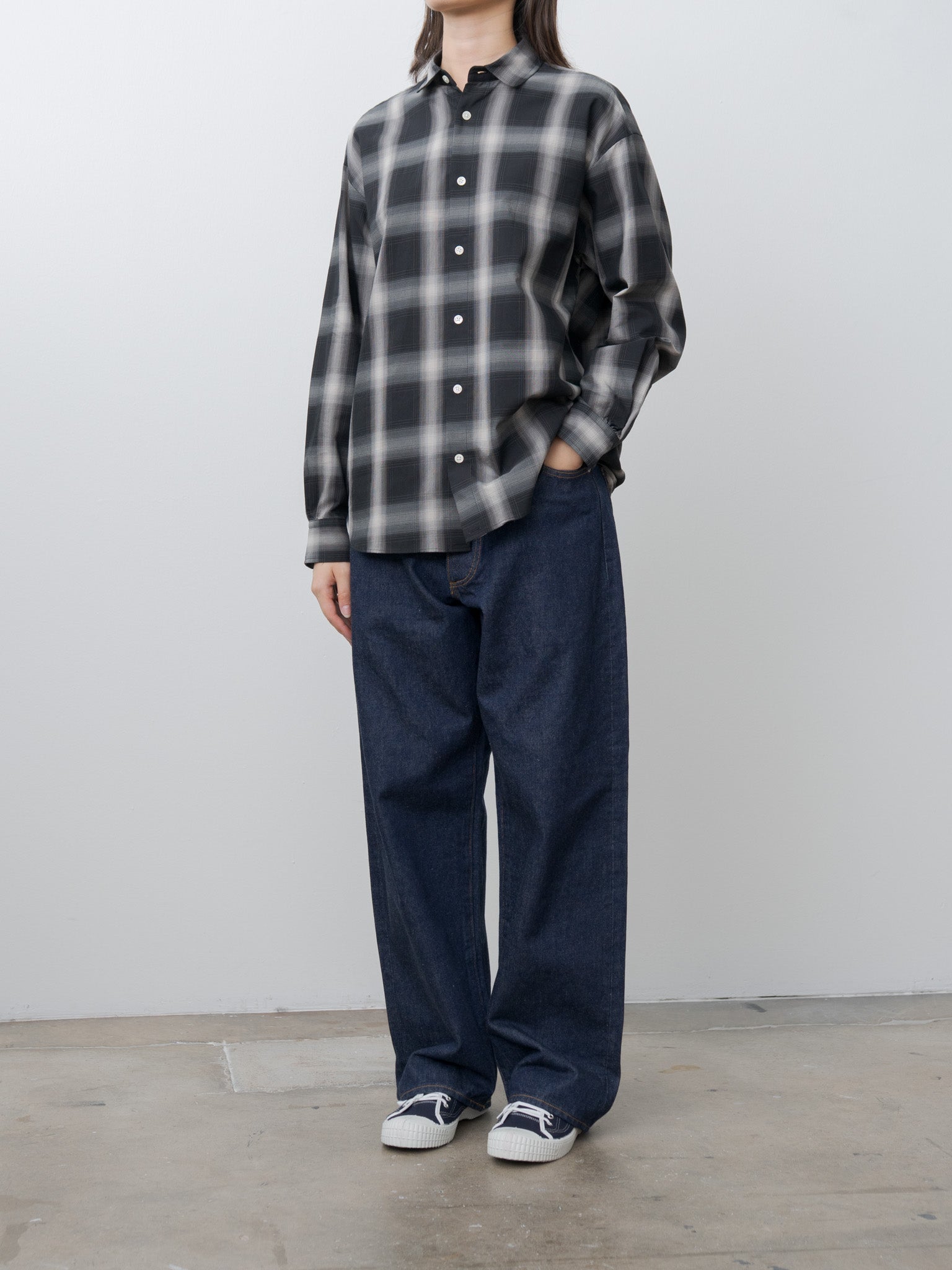 Namu Shop - Nicholson & Nicholson Kay-W Shirt - Gray Check