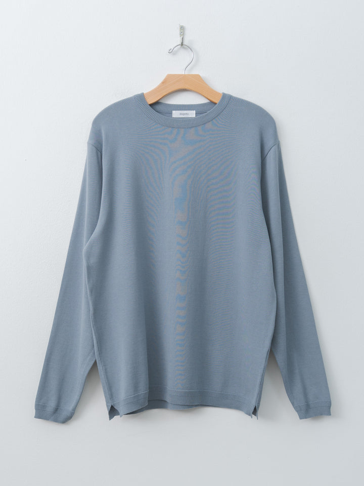L/S Knit T-Shirt - Blue Gray, Brown