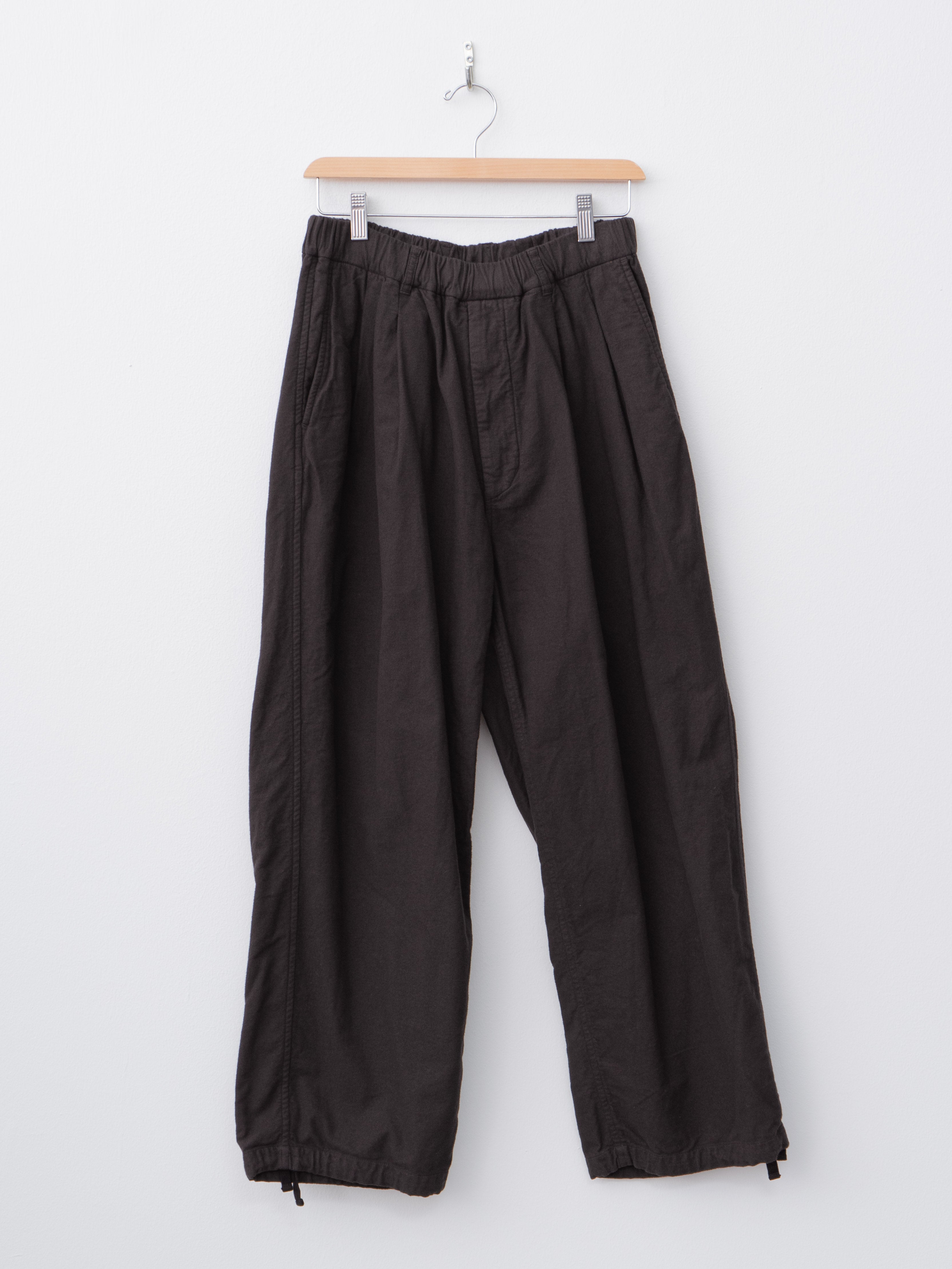 Namu Shop - Yoko Sakamoto Brushed Cotton Wide Pants - Brown