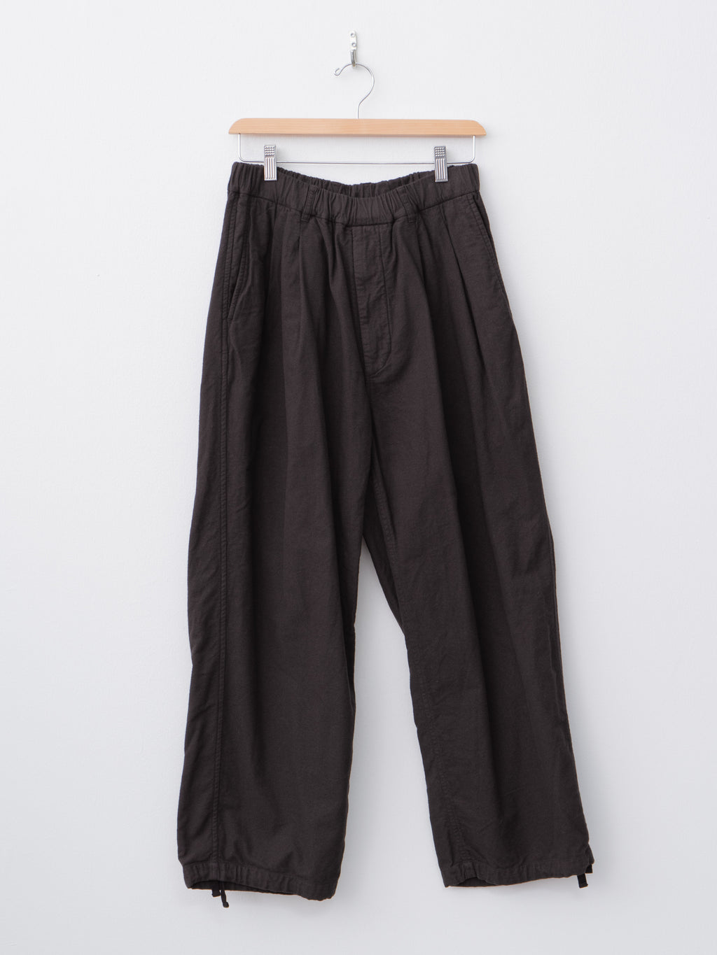 Namu Shop - Yoko Sakamoto Brushed Cotton Wide Pants - Brown