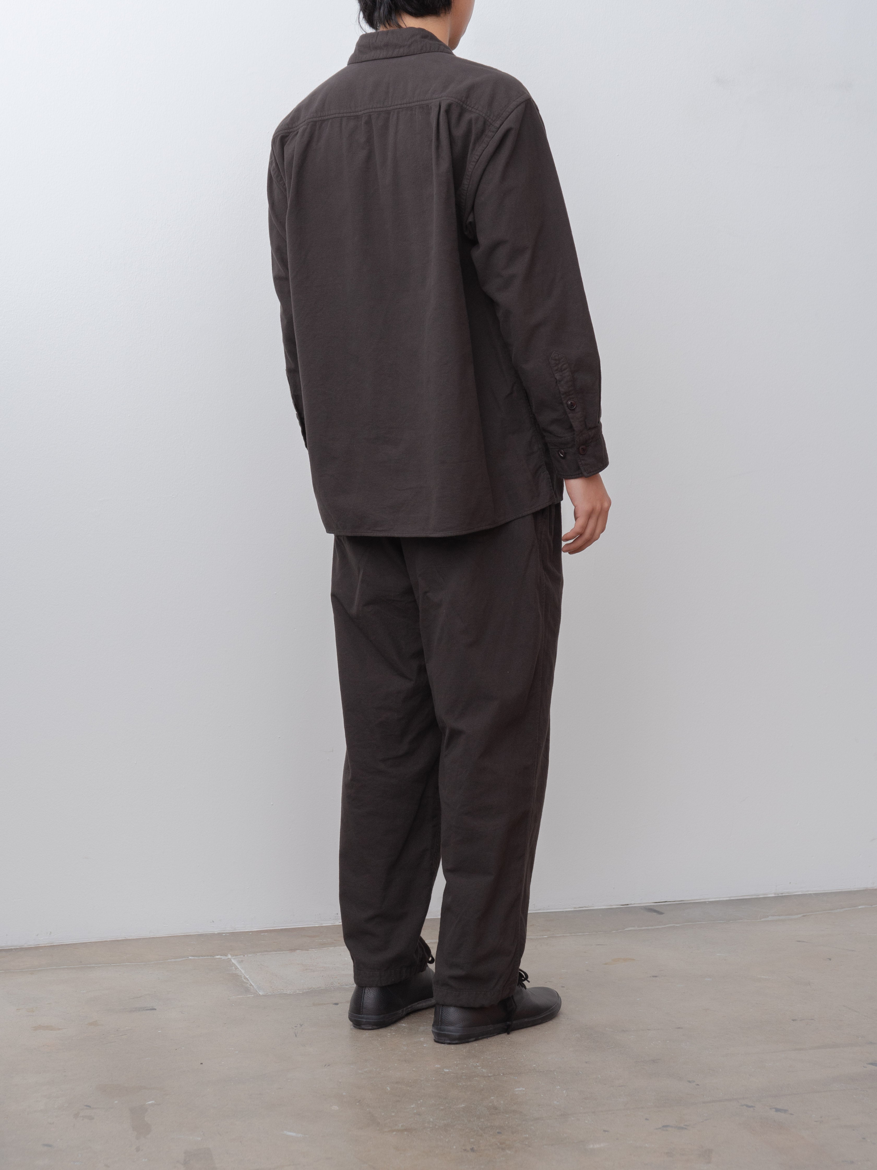 Namu Shop - Yoko Sakamoto Brushed Cotton Box Shirt - Brown