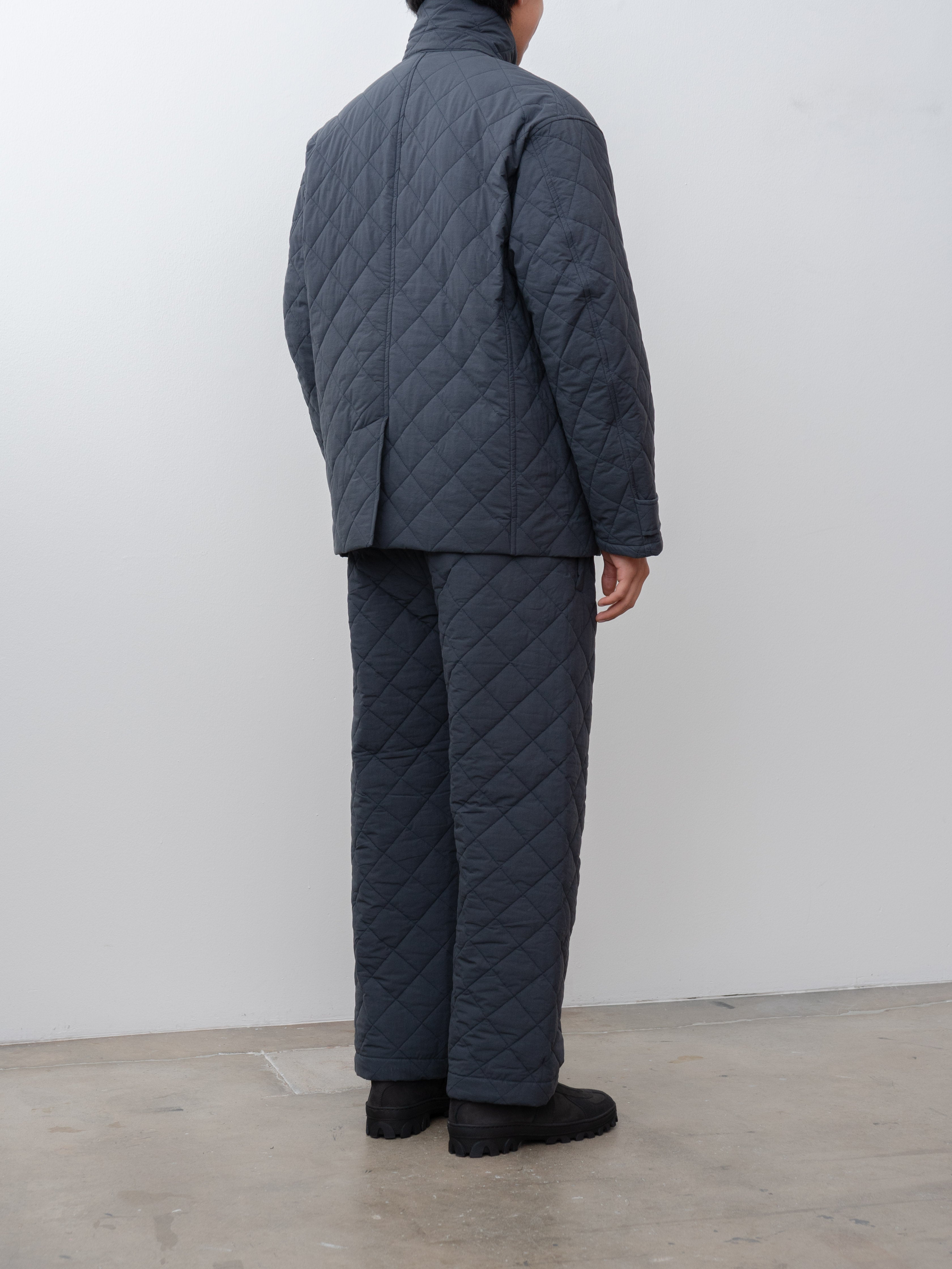 Namu Shop - Yoko Sakamoto Quilting Wide Pants - Navy