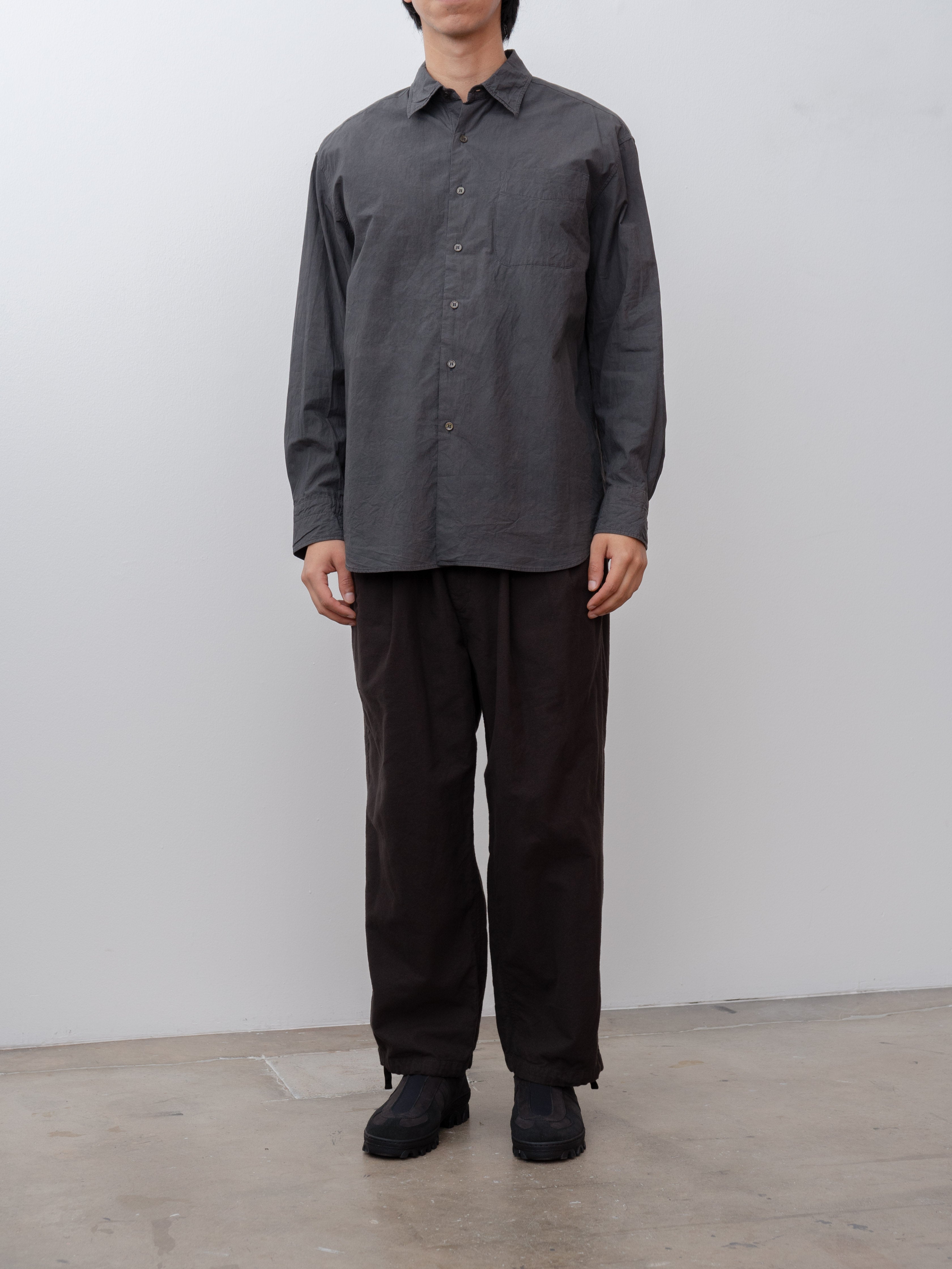 Namu Shop - Yoko Sakamoto Regular Collar Shirt - Sumi Ink
