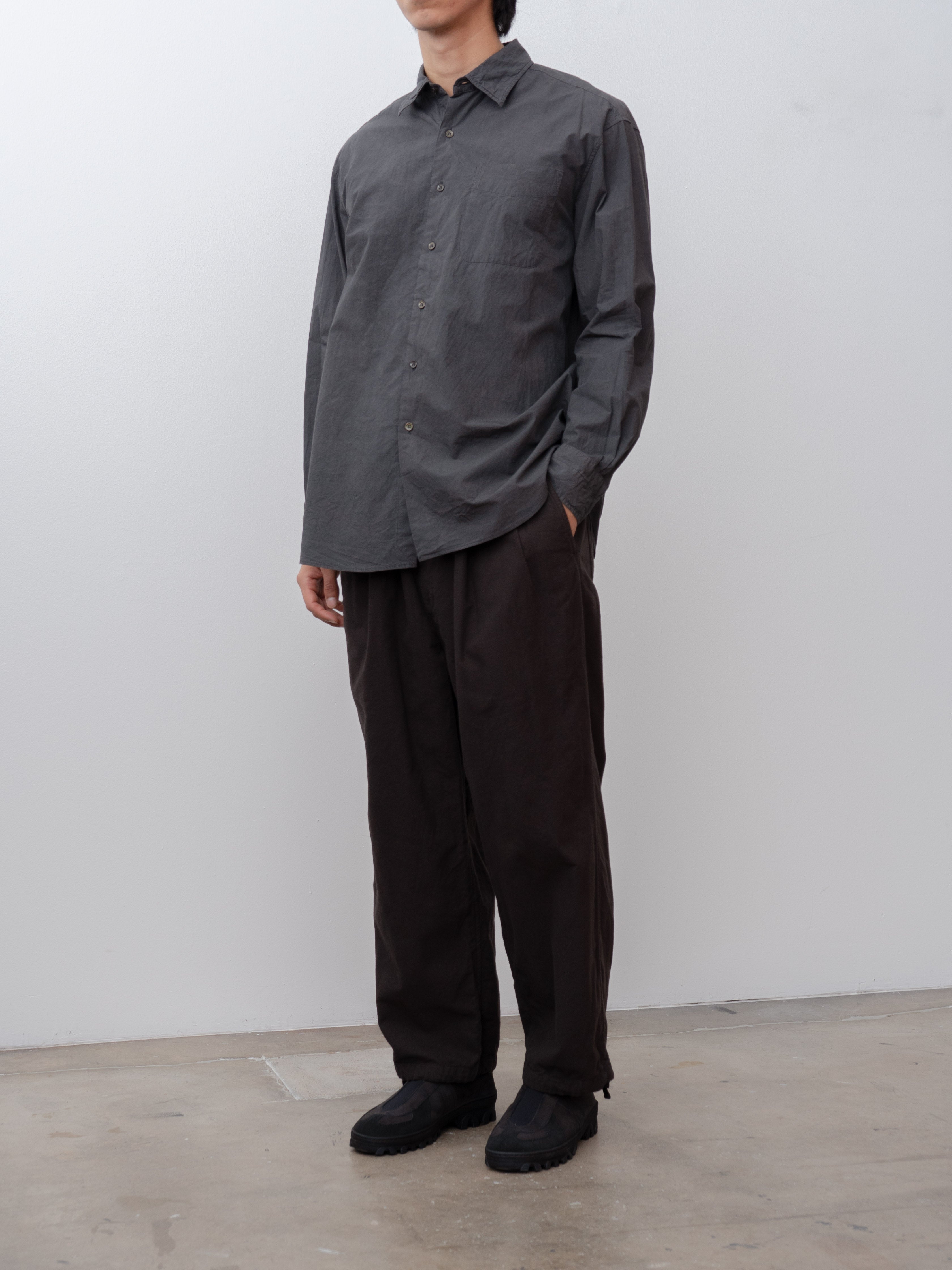 Namu Shop - Yoko Sakamoto Regular Collar Shirt - Sumi Ink