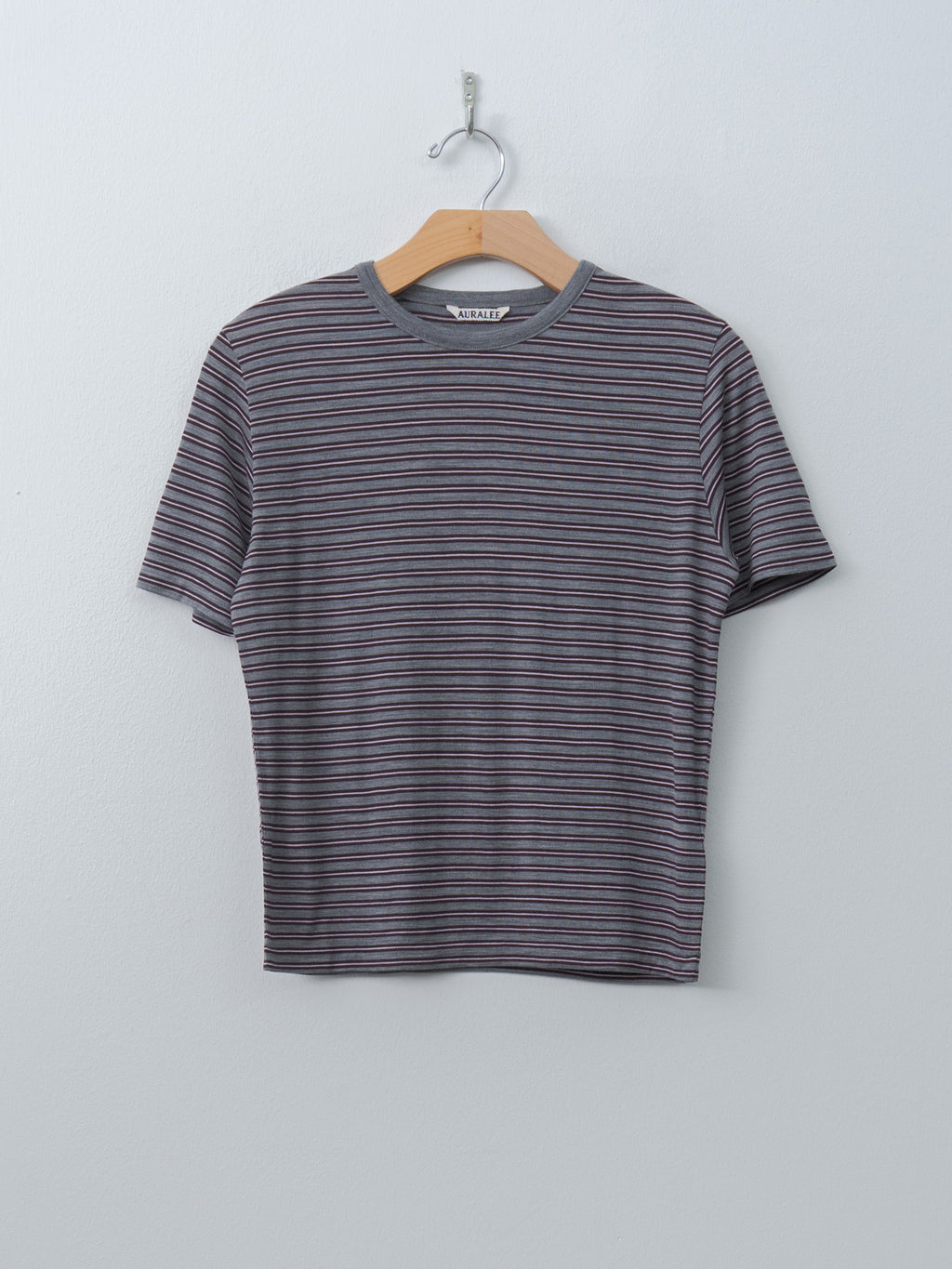 Namu Shop - Auralee Soft Smooth Wool Stripe Jersey Tee