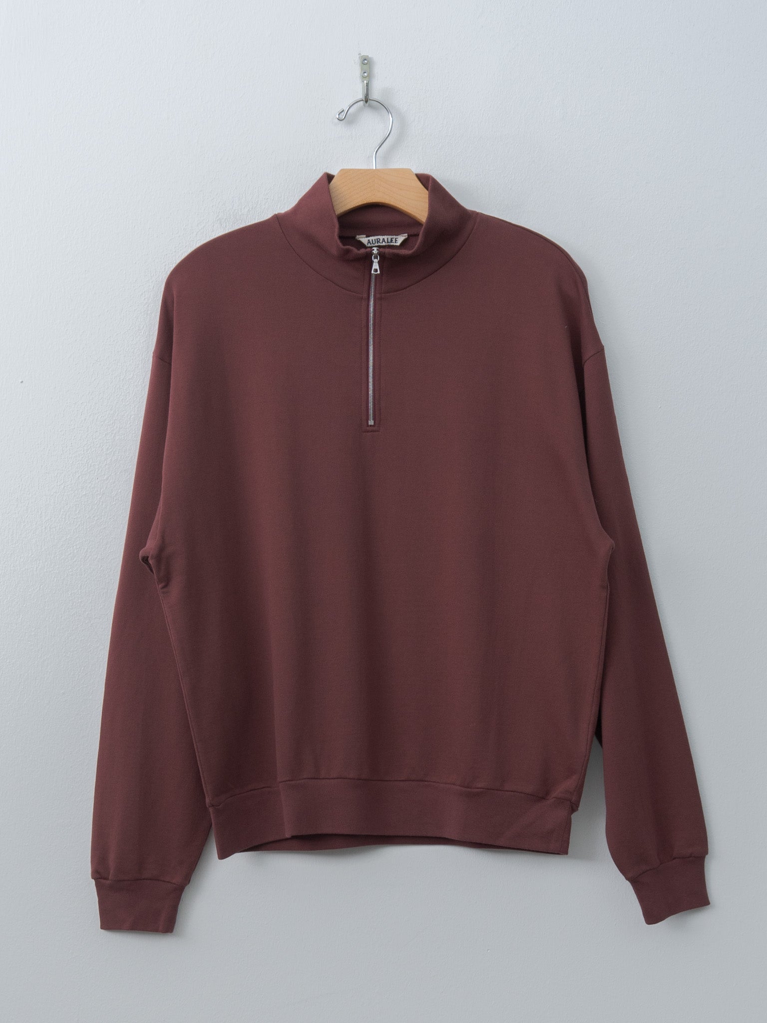 Namu Shop - Auralee Super High Gauge Sweat Half Zip P/O