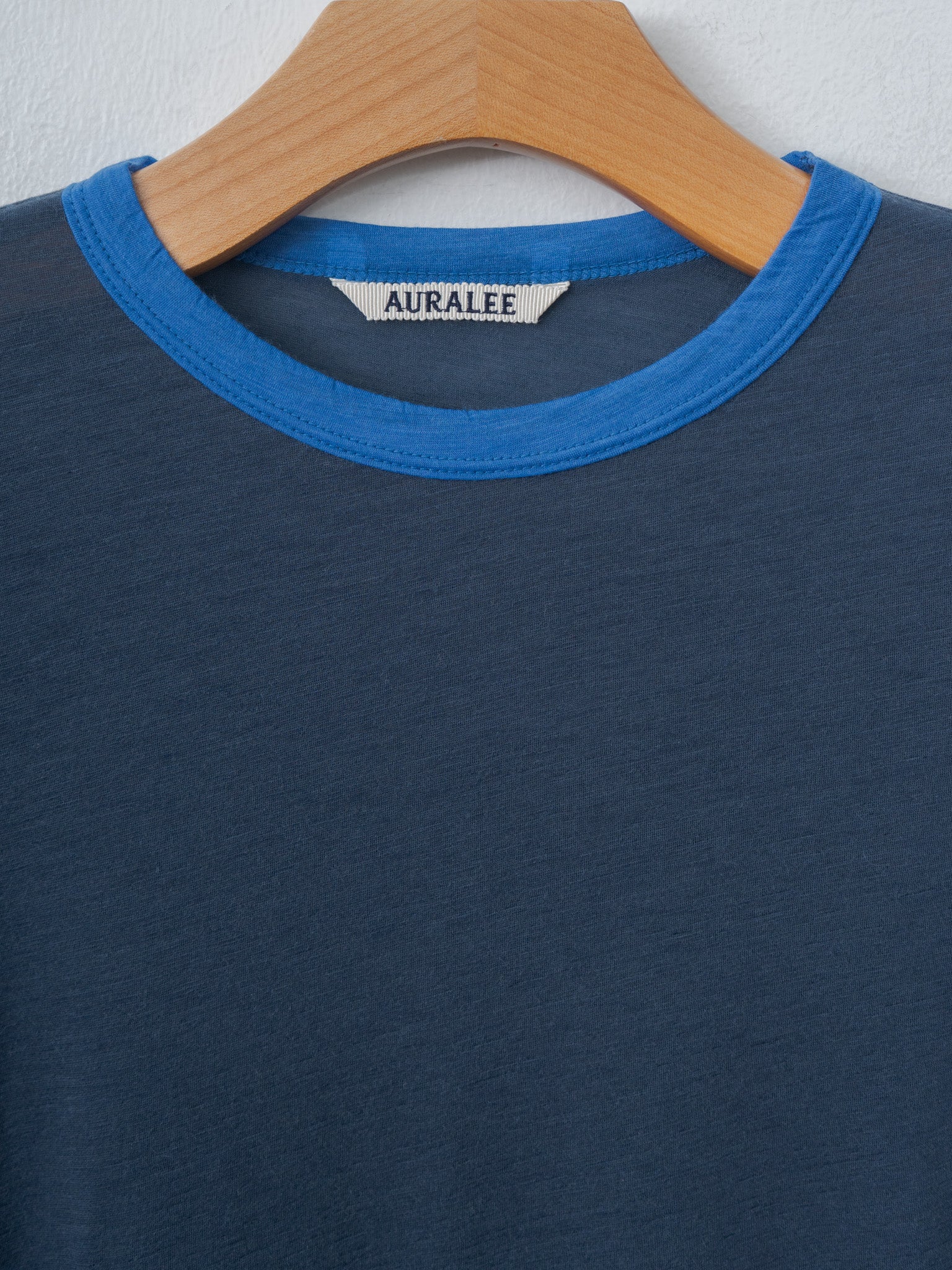 Namu Shop - Auralee Fluffy Cashmere Nylon Jersey Ringer L/S Tee