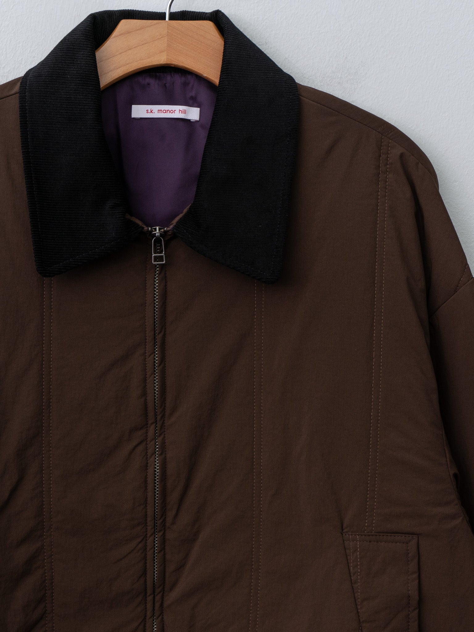Namu Shop - S.K. Manor Hill Field Jacket - Brown Quilted Recycled Nylon