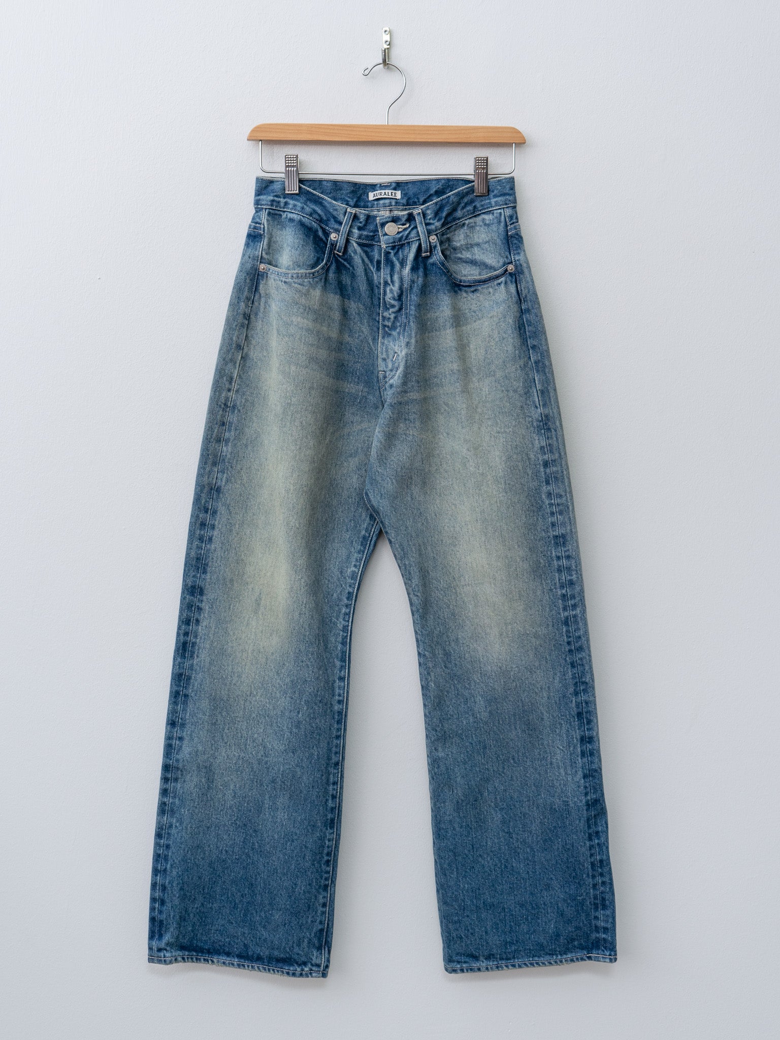 Namu Shop Auralee Selvedge Faded Heavy Denim Pants Faded Indigo