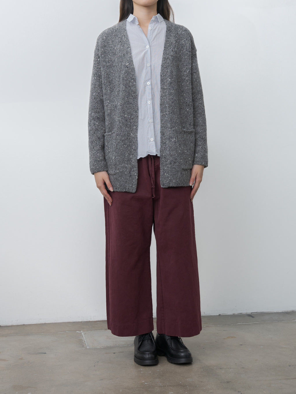 Namu Shop - Auralee Low-Gauge Homespun Tweed Knit Cardigan