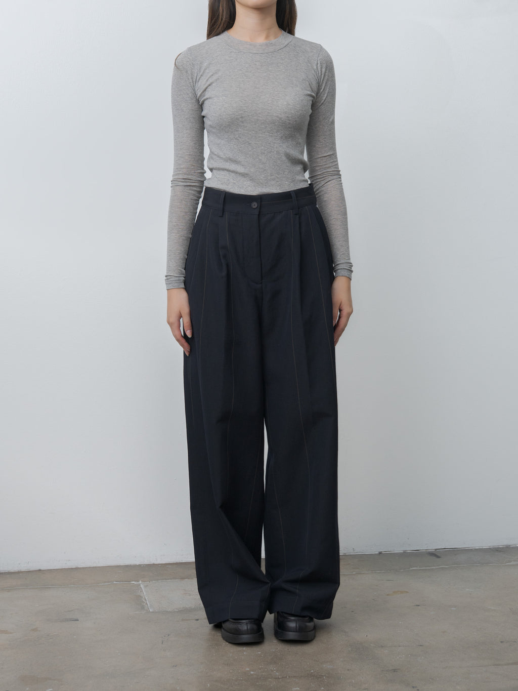 Namu Shop - Auralee Super High Gauge Sheer Rib L/S Tee