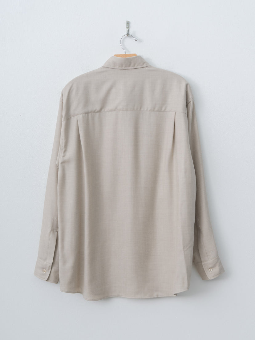 Super Light Wool Shirt - Top Brown, Top Beige
