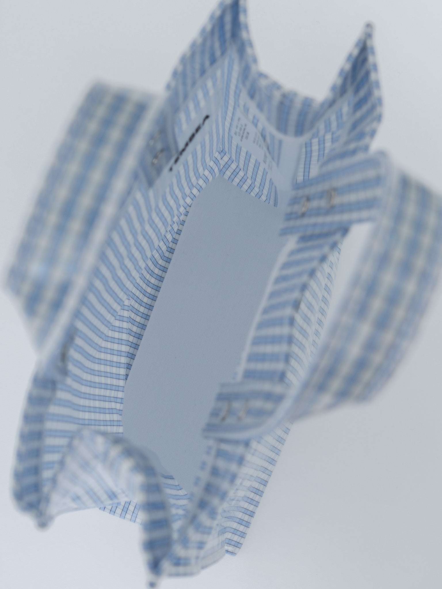 Namu Shop - Tembea Paper Tote Small - Check Light Blue