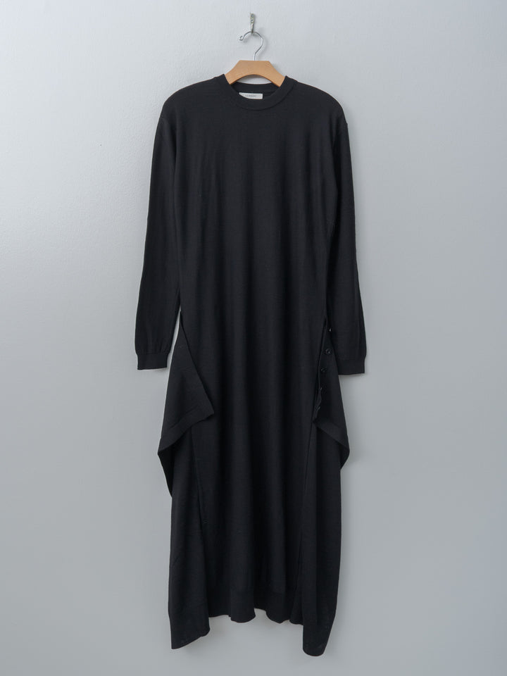 Buttoned Dress - Black