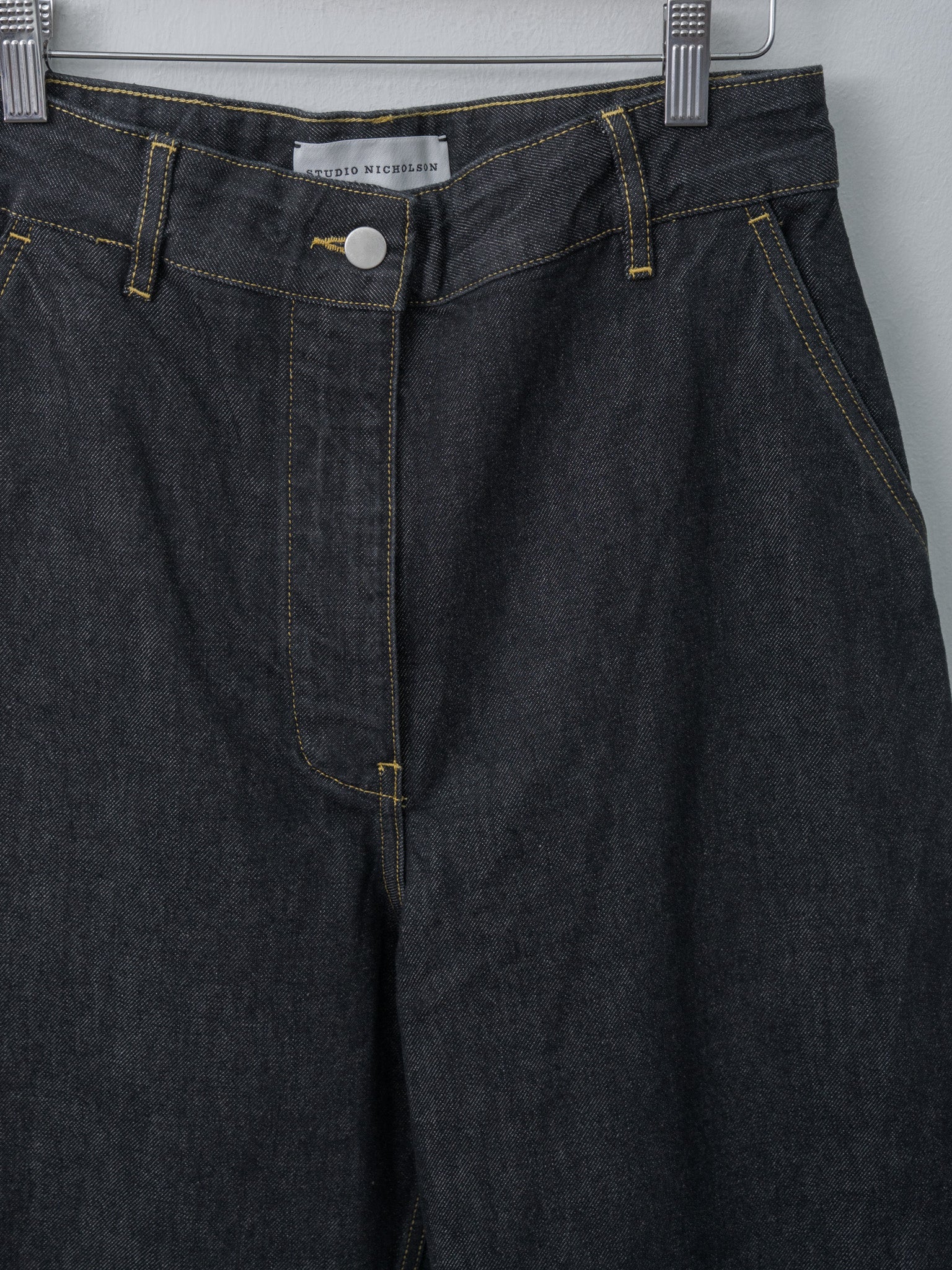 Namu Shop - Studio Nicholson CHALCO Denim Pant - Black