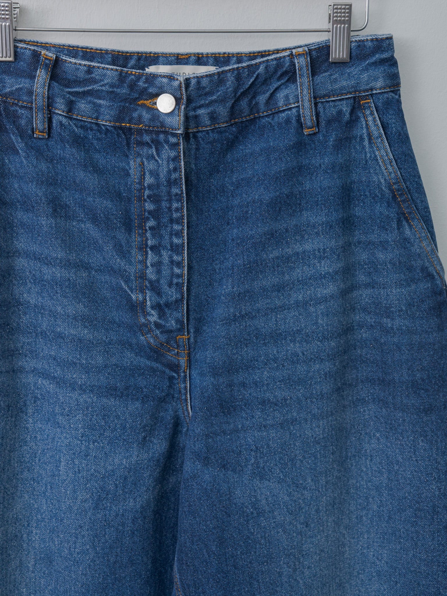 Namu Shop - Studio Nicholson CHALCO Denim Pant - Worn Wash Indigo