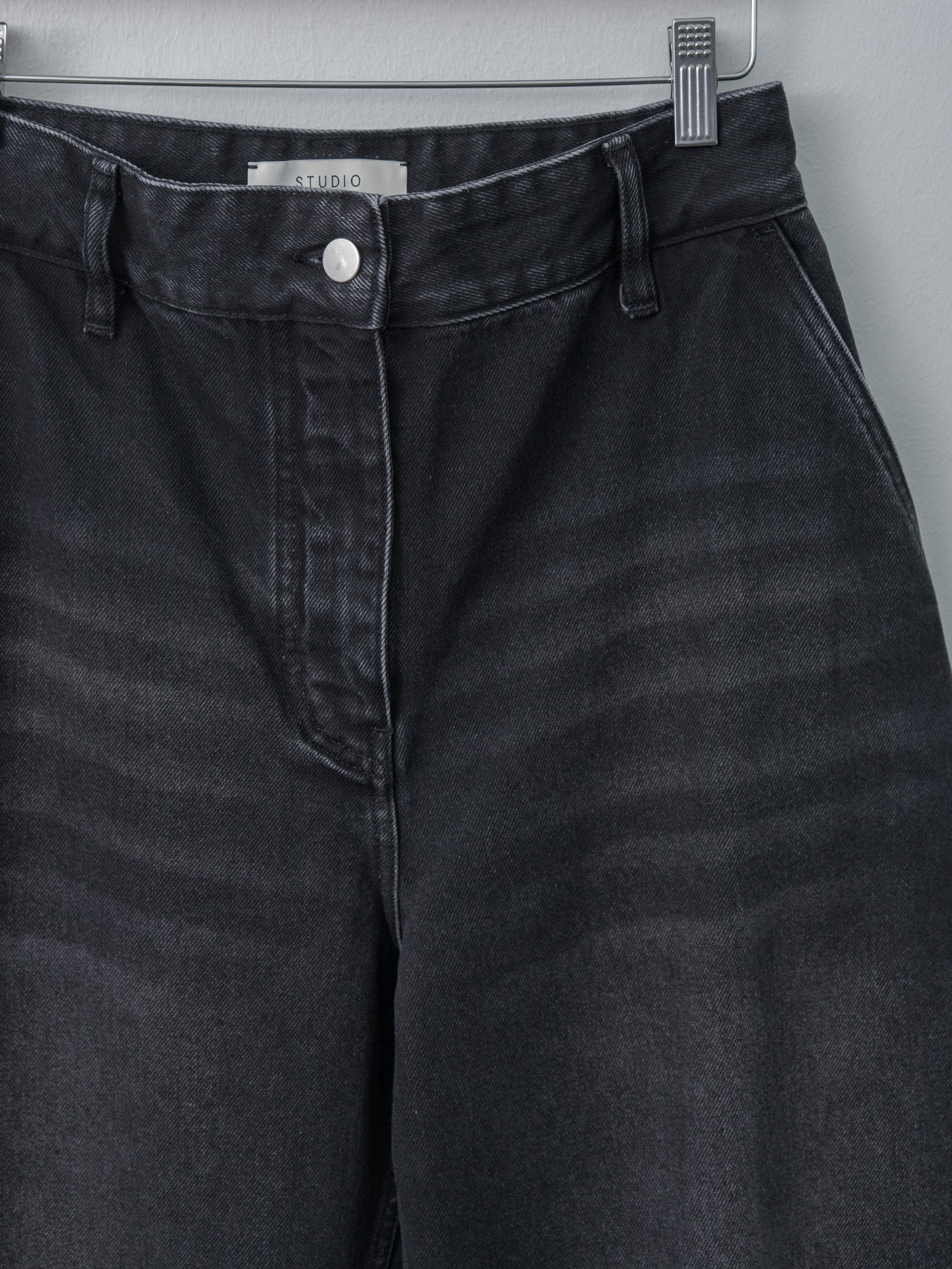 Namu Shop - Studio Nicholson CHALCO Denim Pant - Washed Black