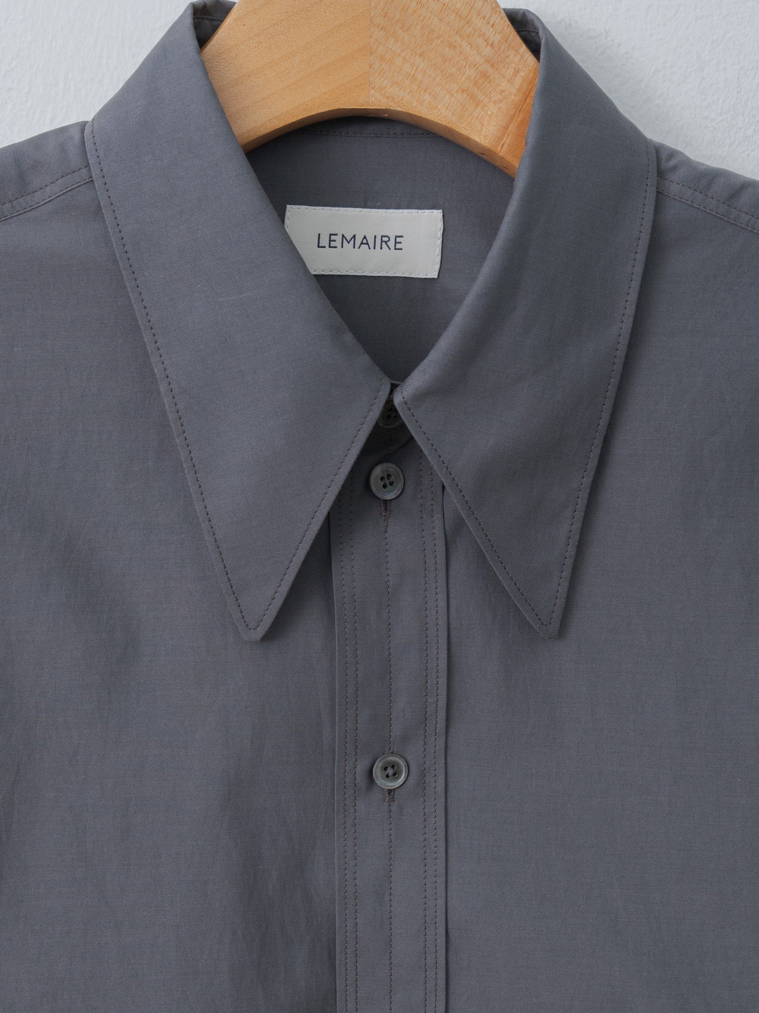 Namu Shop - Lemaire Pointed Collar Shirt - Steel