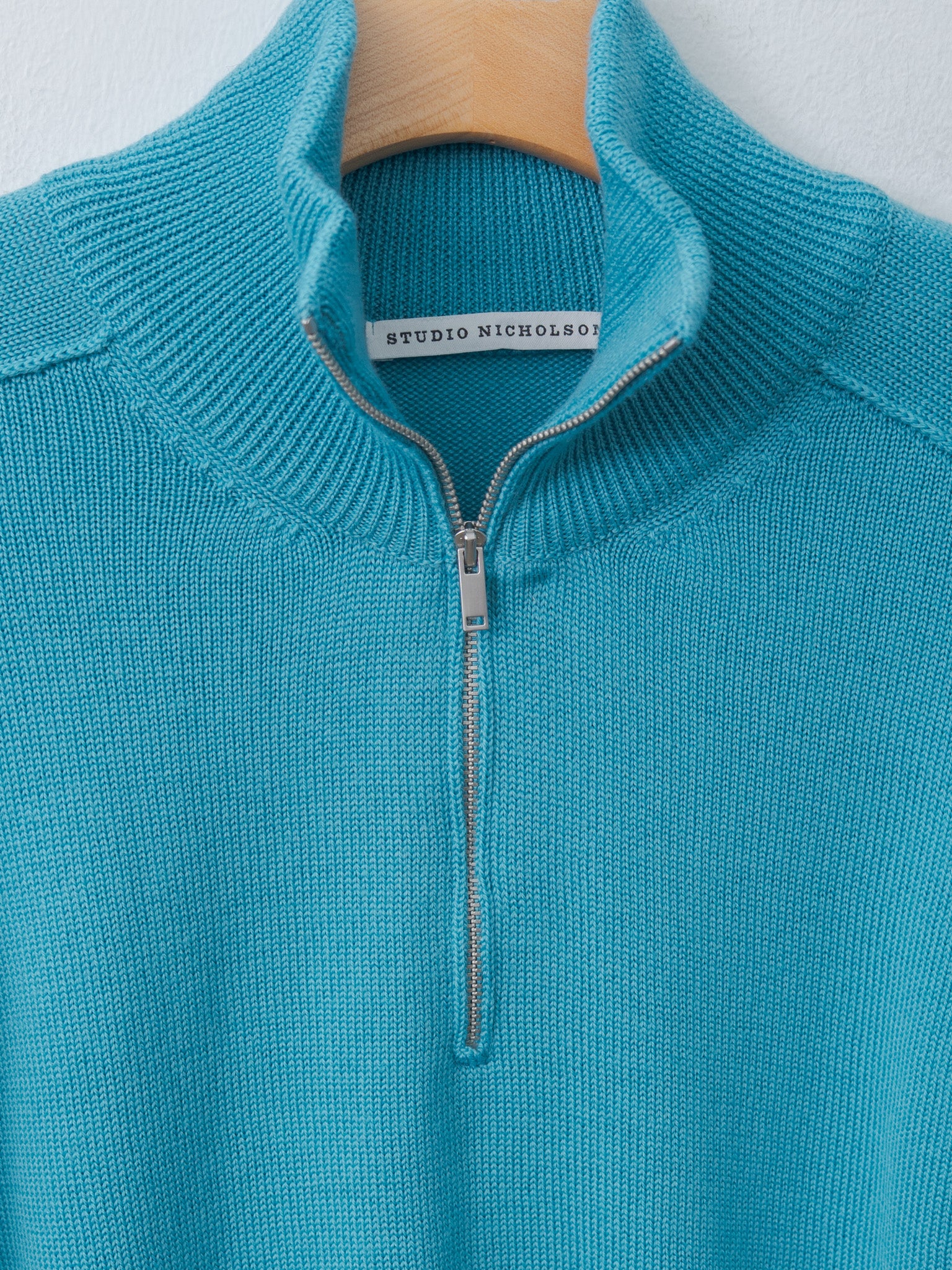 Namu Shop - Studio Nicholson MAREN Zip Up Knit - Sky
