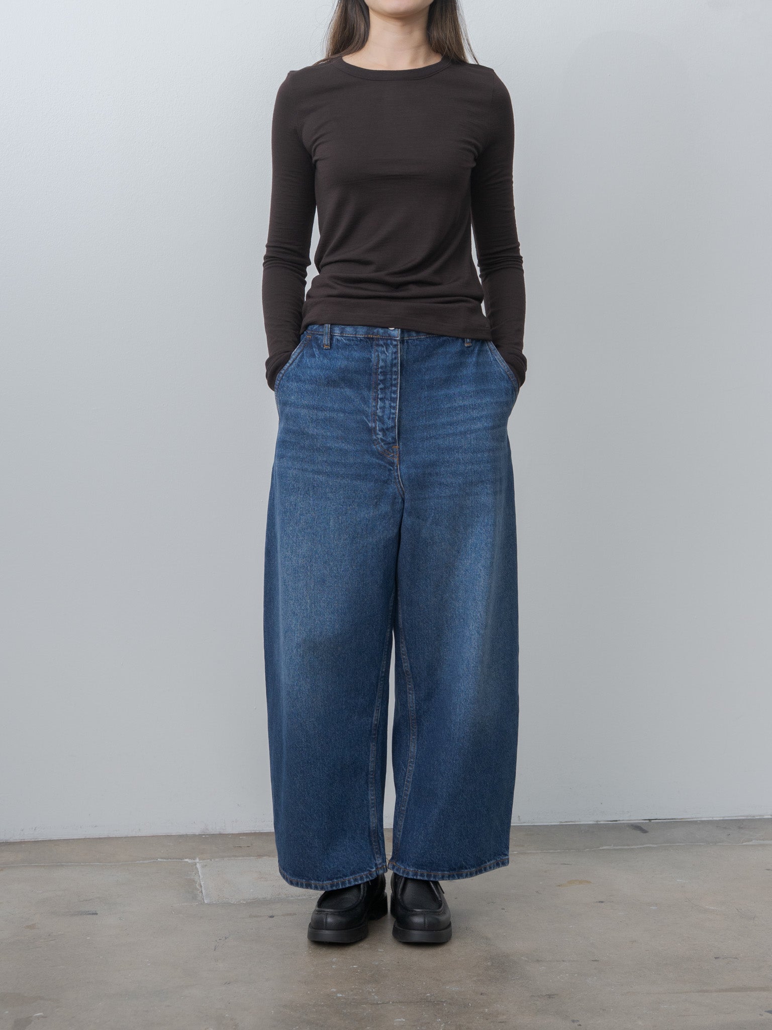 Namu Shop - Studio Nicholson MALIN Top - Black Grape