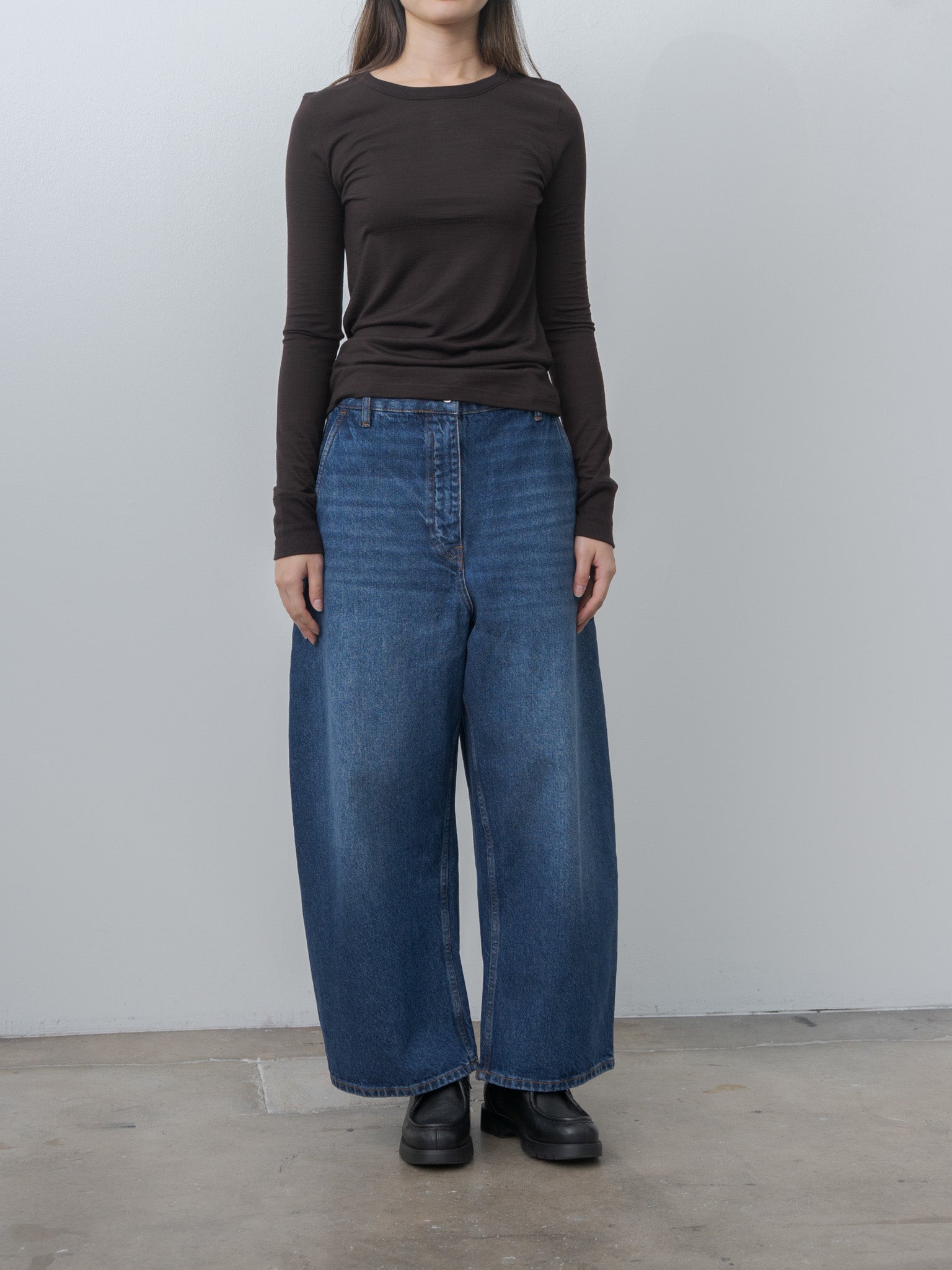 Namu Shop - Studio Nicholson CHALCO Denim Pant - Worn Wash Indigo