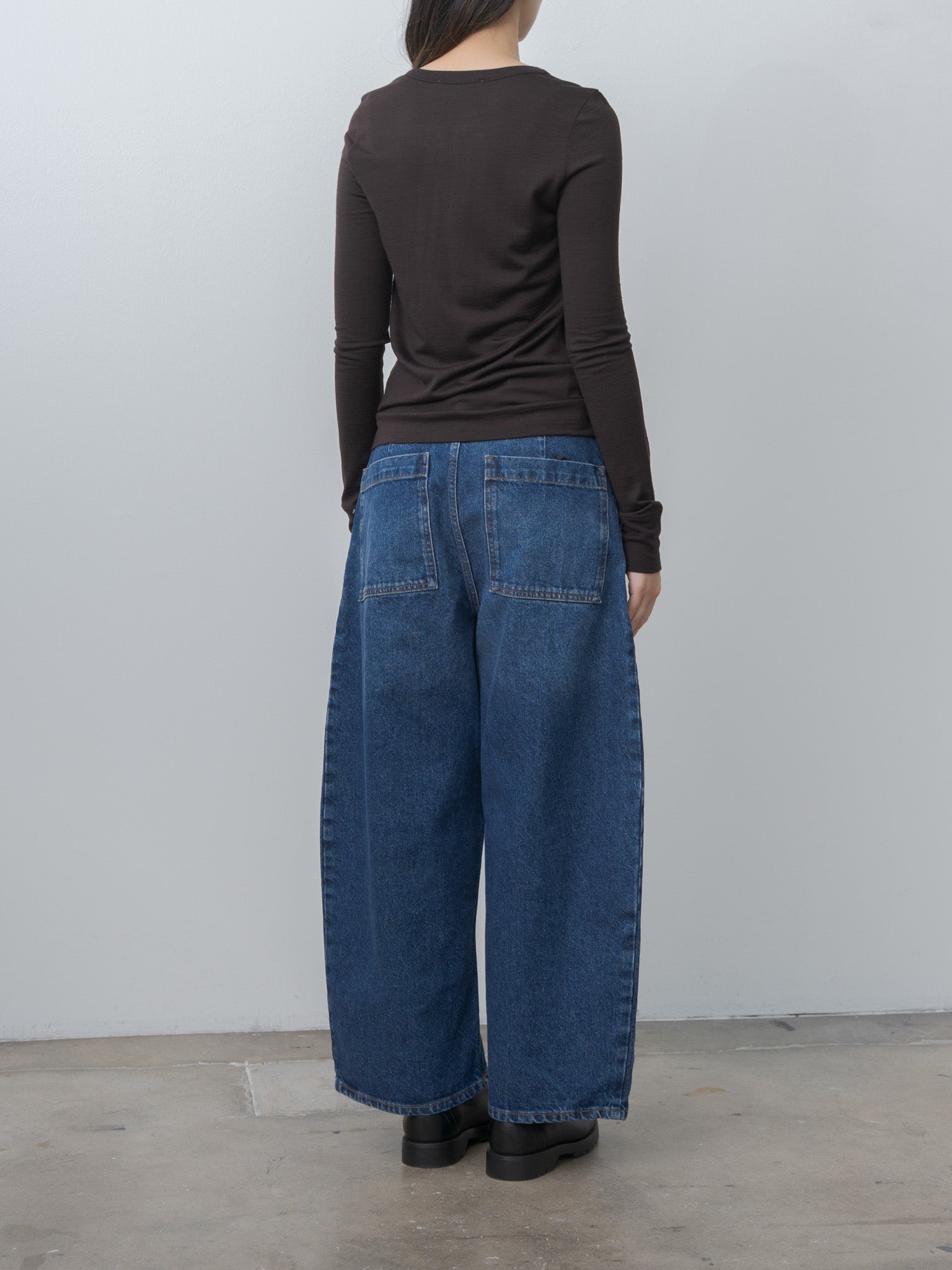 Namu Shop - Studio Nicholson CHALCO Denim Pant - Worn Wash Indigo