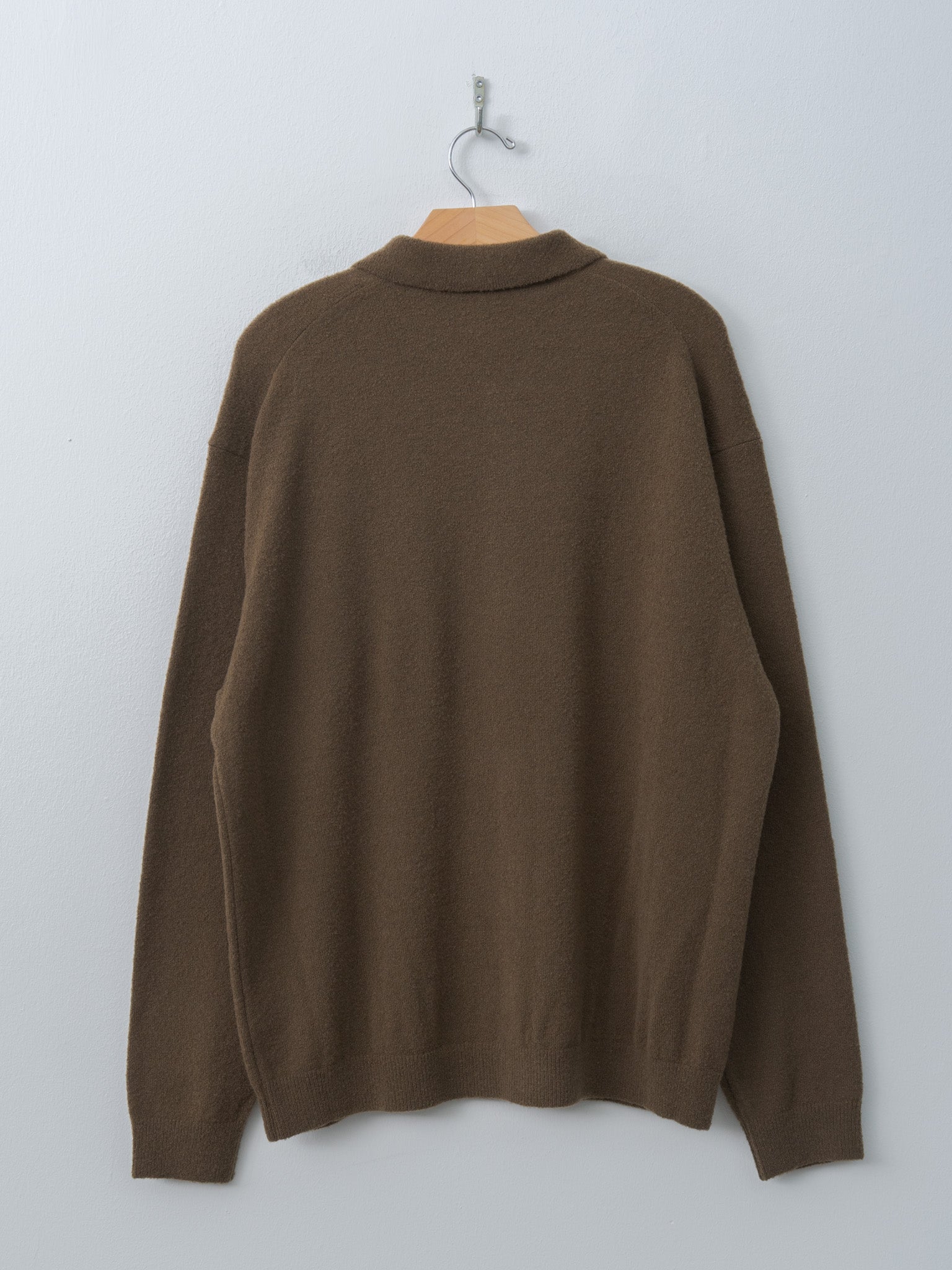 Namu Shop - Aton Wool Mini Boucle Polo Cardigan