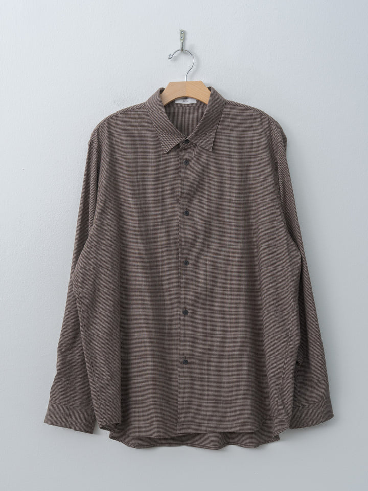 Cotton Yak Viera Loose Fit Shirt - Brown Check