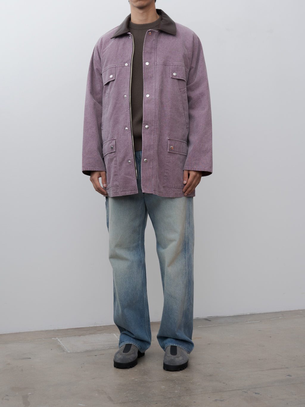 Namu Shop - Auralee Washed Canvas Hunting Blouson - Purple